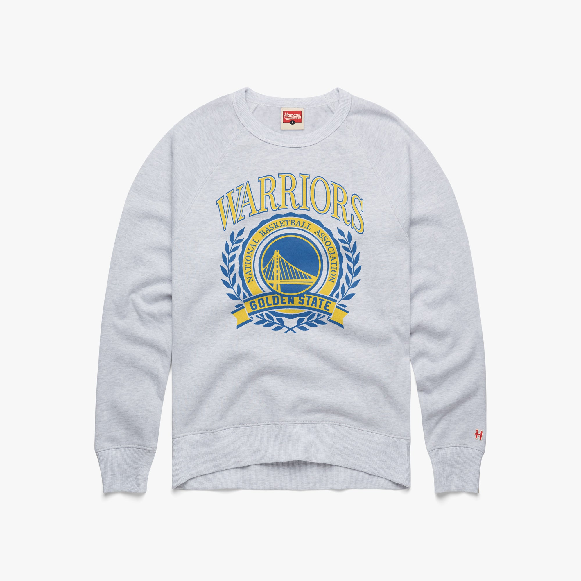 Golden State Warriors Crest Crewneck Outlet Discount Authentic