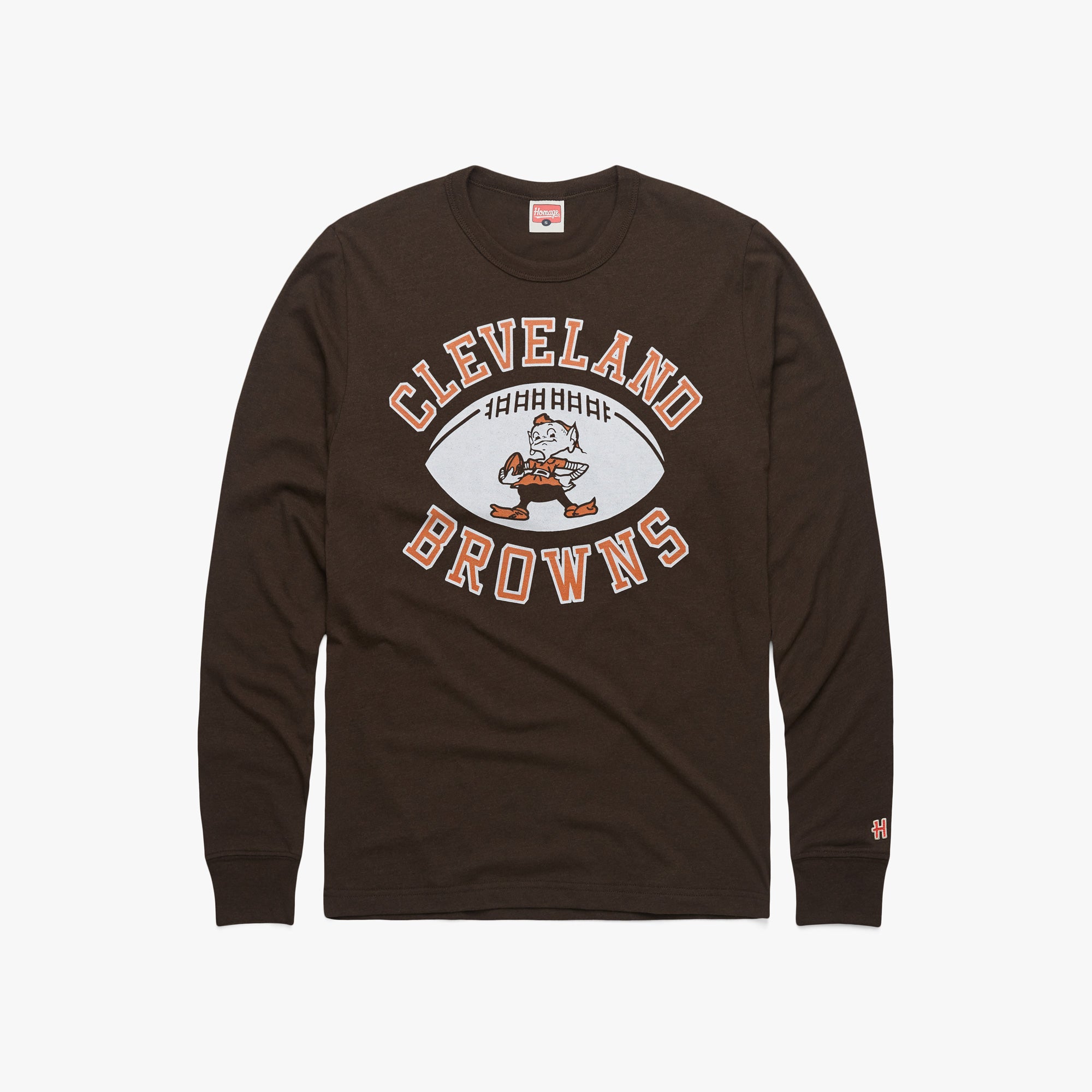 Cleveland Browns Pigskin Long Sleeve Tee Discount Codes Really Cheap