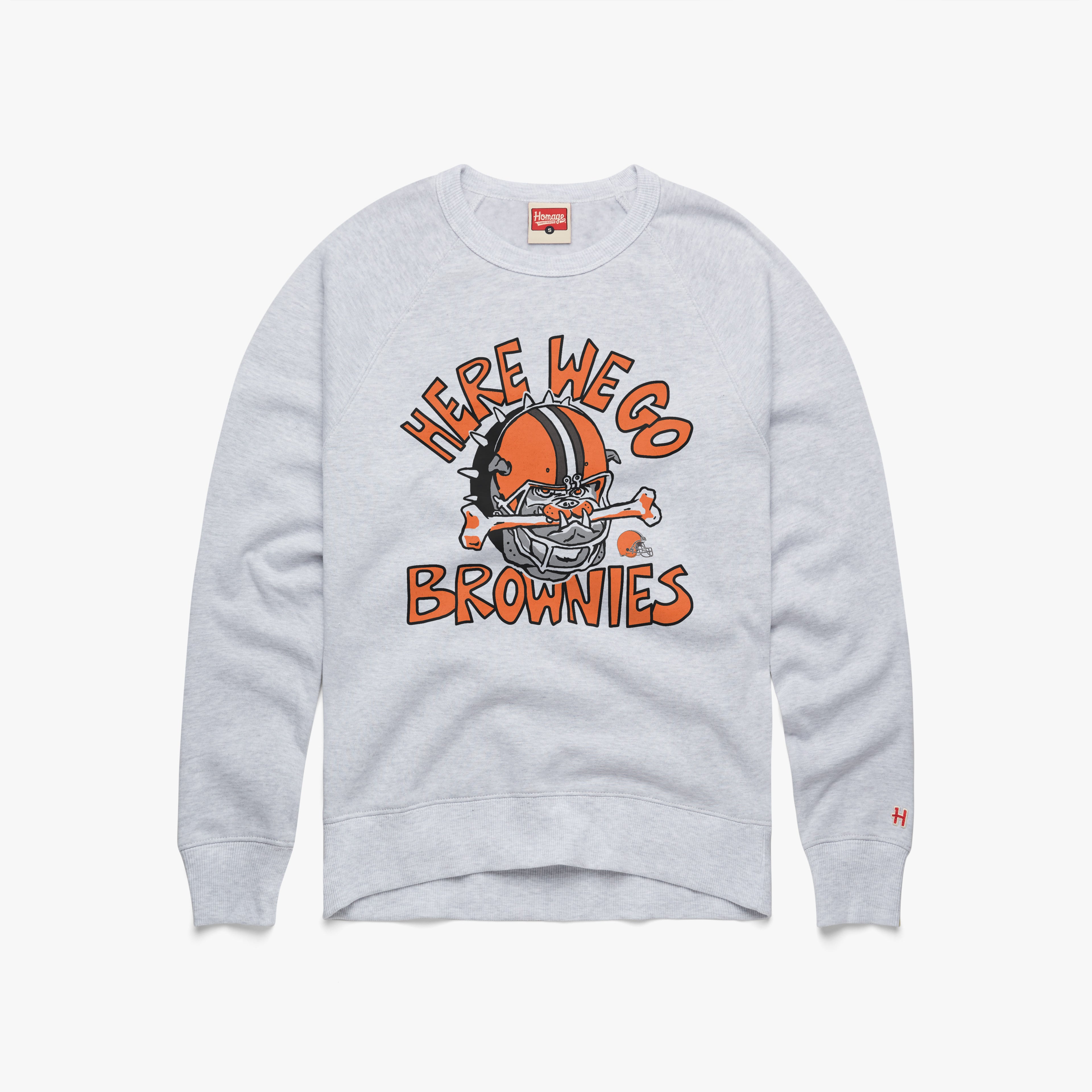 Here We Go Brownies Crewneck Free Shipping Cheap