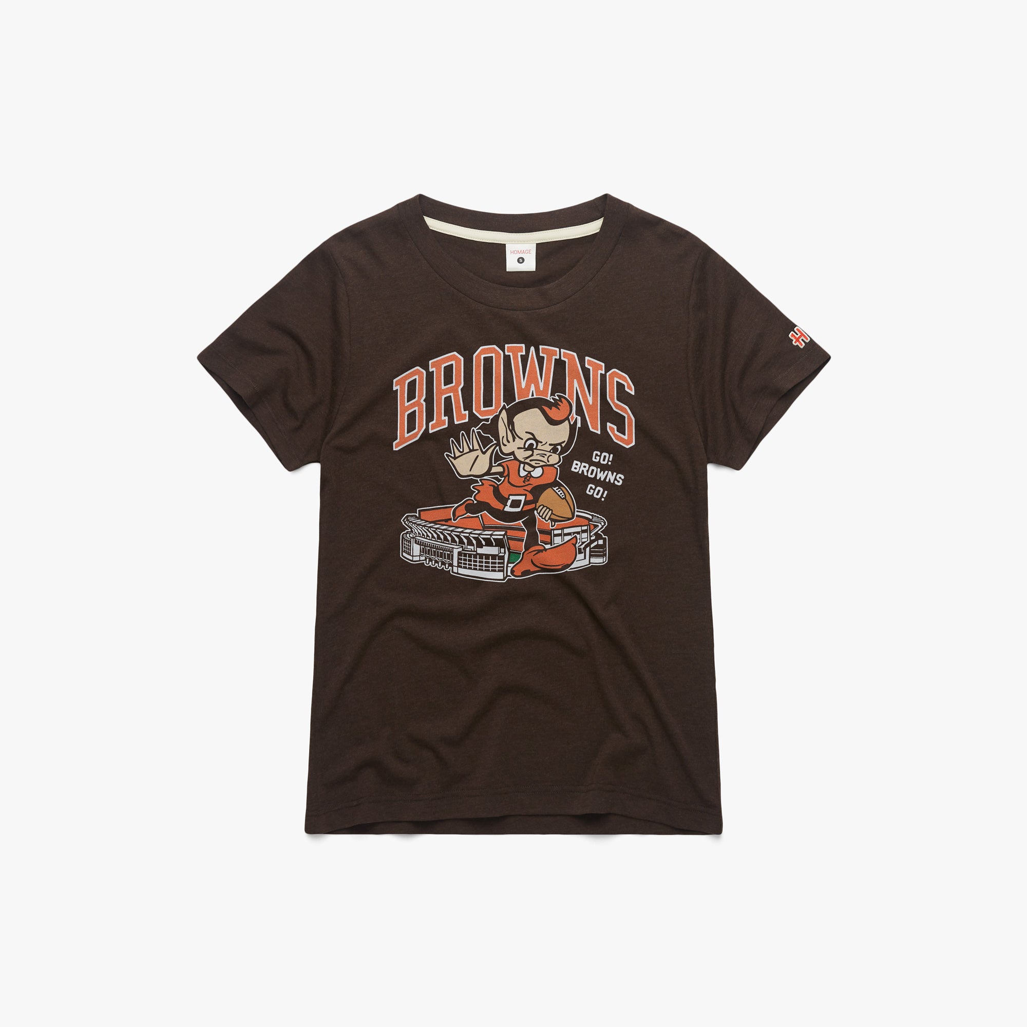 Women's Cleveland Browns Brownie Stiff Arm Stadium Cheap Pice Wholesale Pice