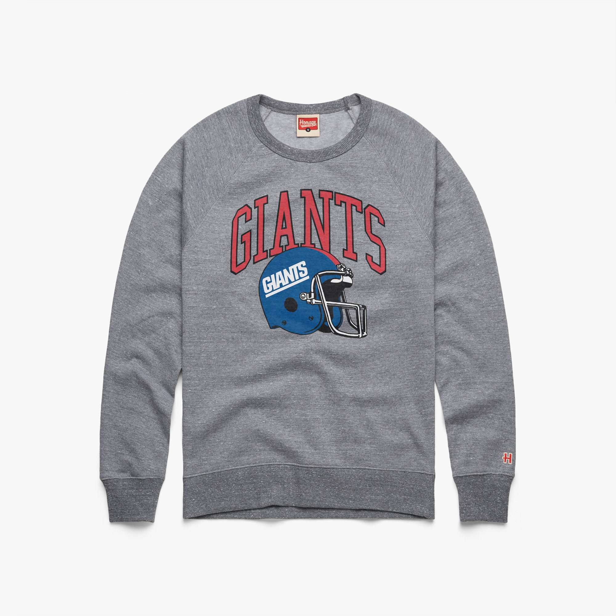 New York Giants Helmet Retro Crewneck Sale With Mastercard