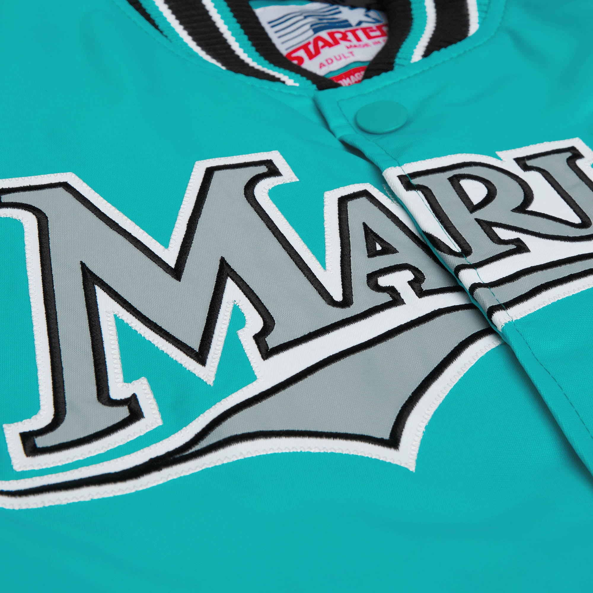 HOMAGE X Starter Marlins Satin Jacket Outlet Get To Buy