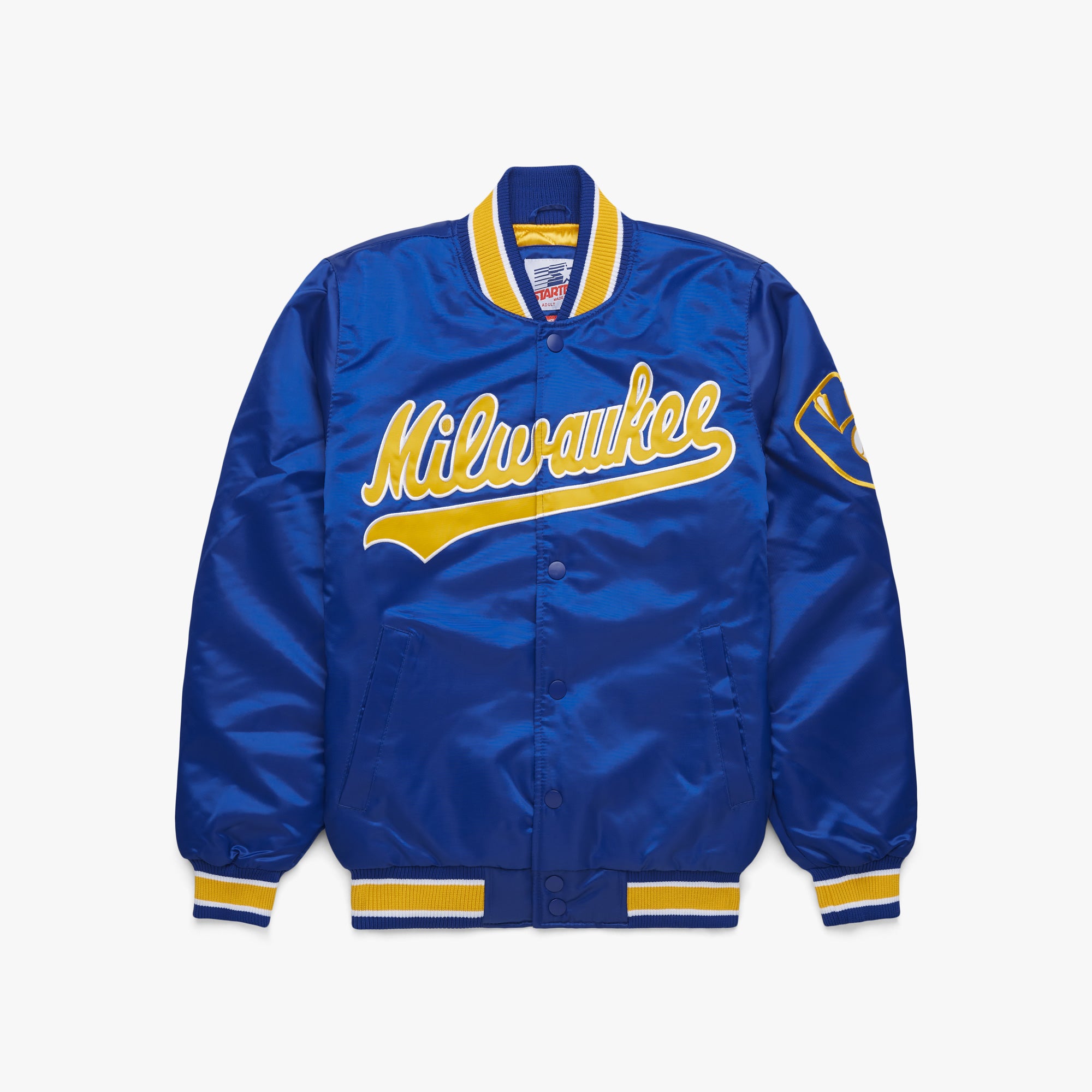 HOMAGE X Starter Brewers Satin Jacket Free Shipping With Credit Card