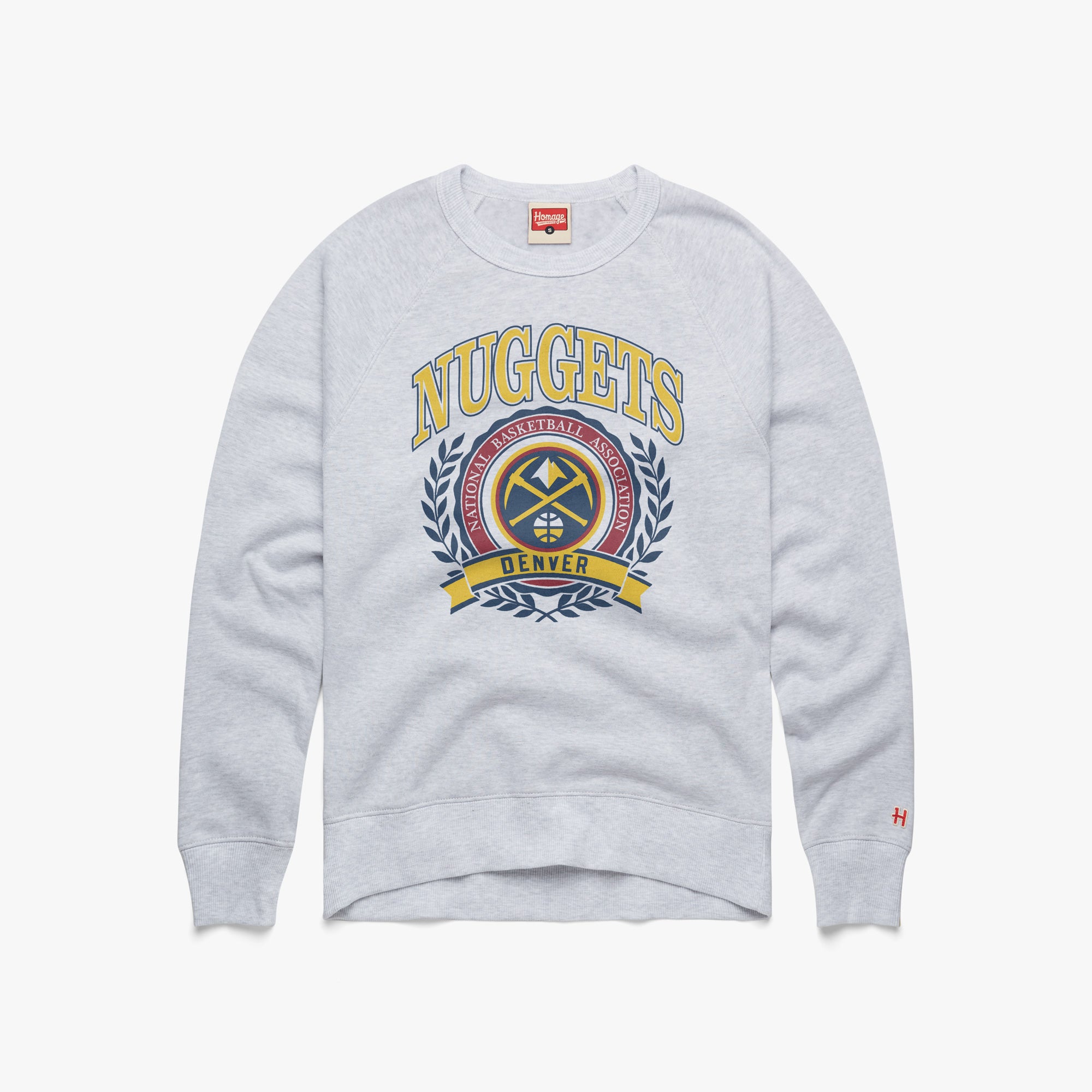 Denver Nuggets Crest Crewneck Cheap Sale Manchester Great Sale