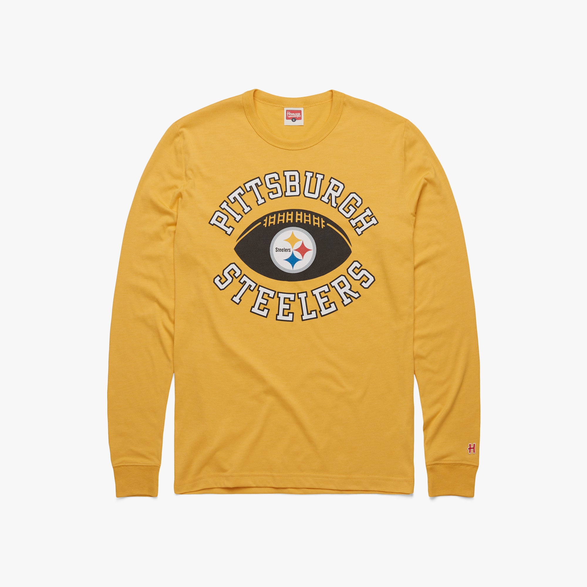 Pittsburgh Steelers Pigskin Long Sleeve Tee Outlet Original