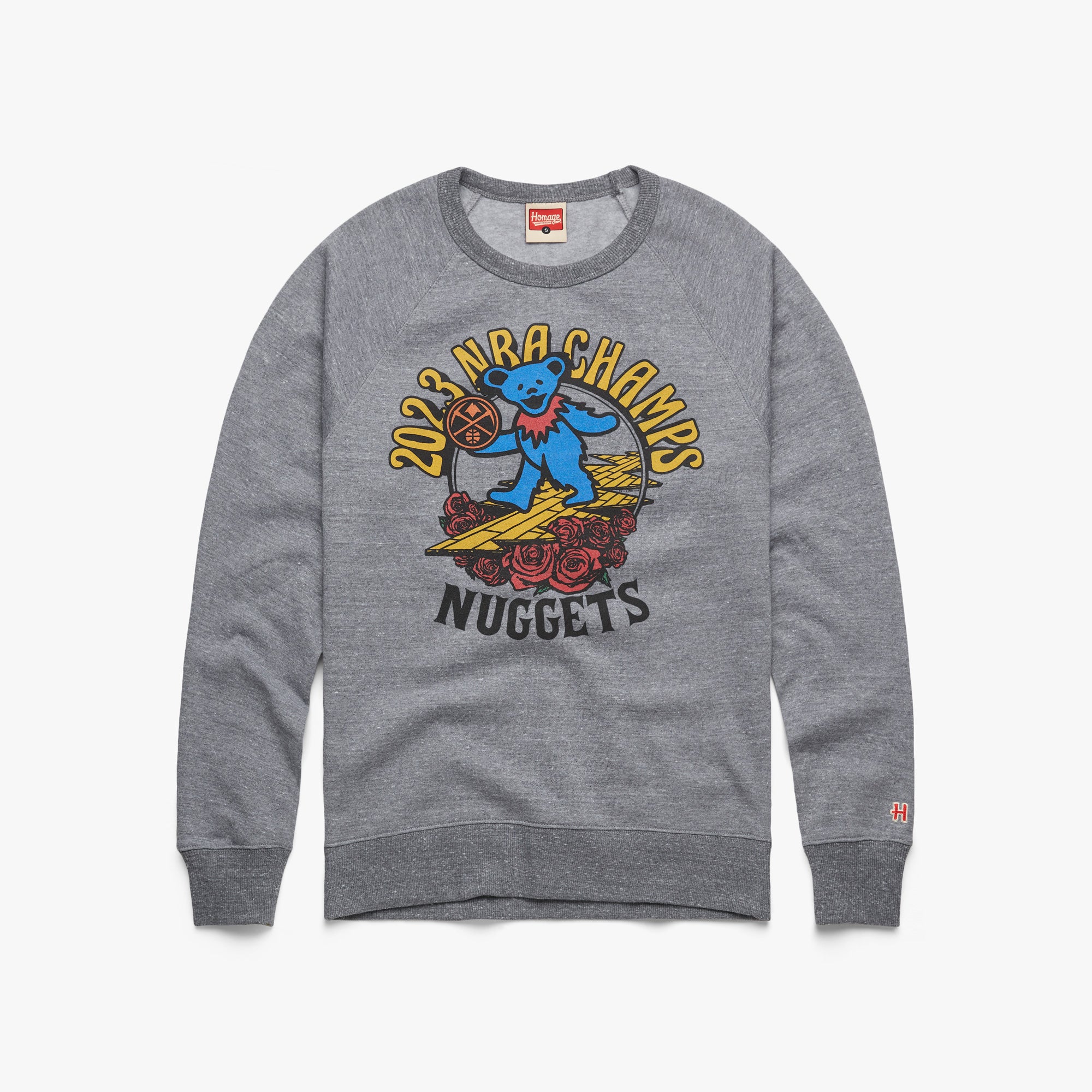 NBA x Grateful Dead 2023 Champs Nuggets Crewneck Free Shipping Online