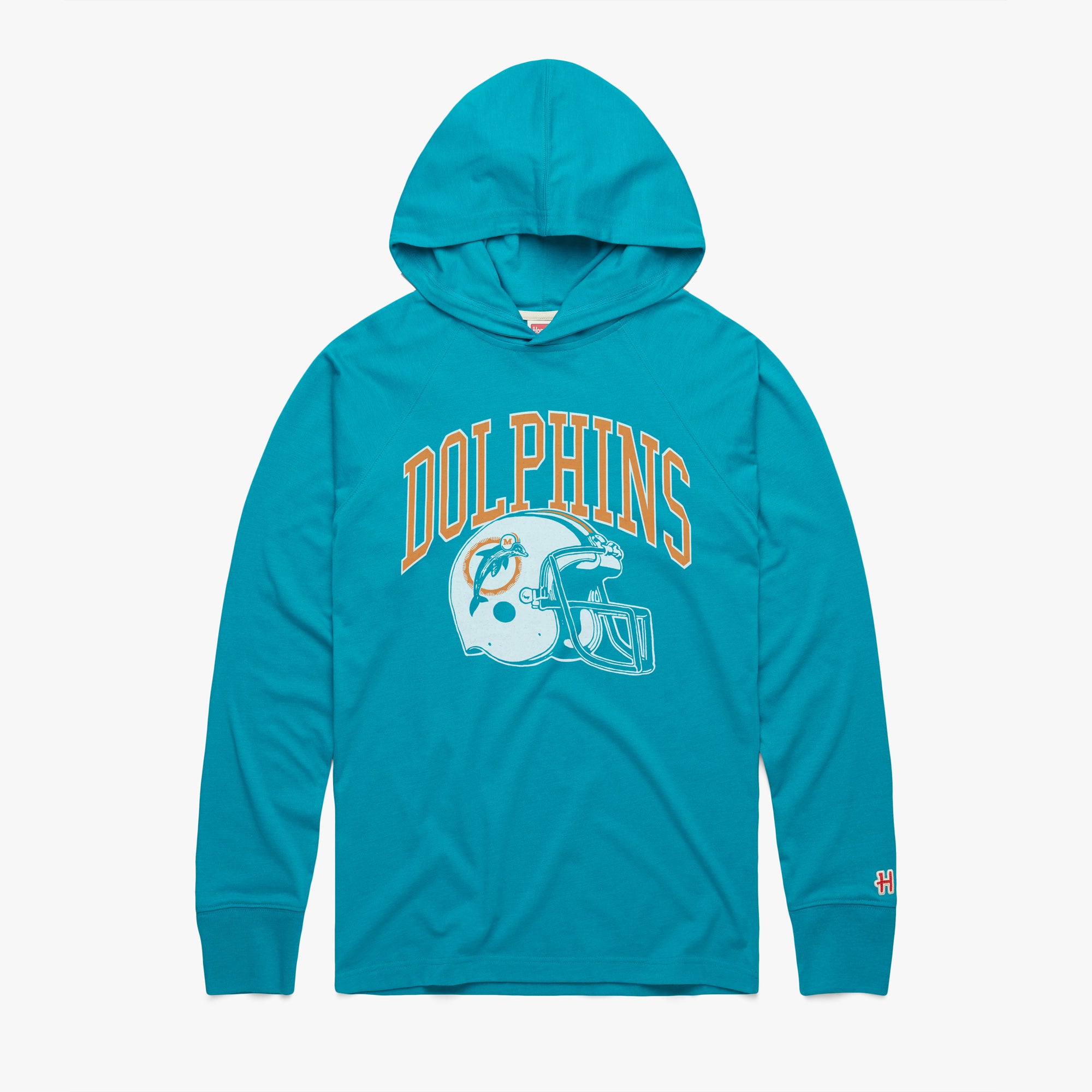 Miami Dolphins Helmet Retro Lightweight Hoodie Outlet Fashion Style