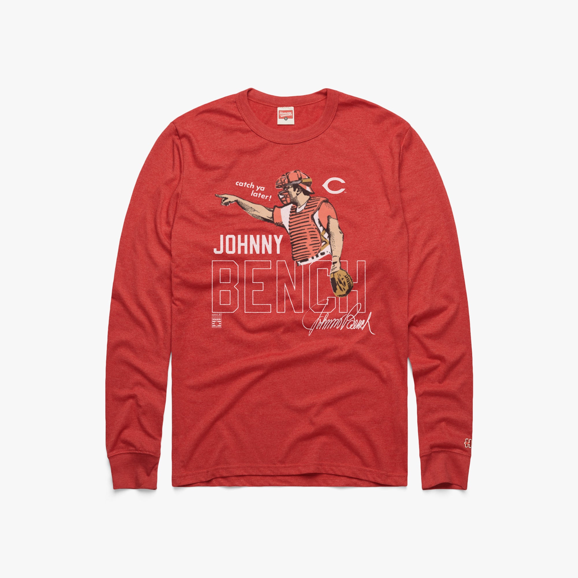 Johnny Bench Reds Long Sleeve Tee Ebay Online