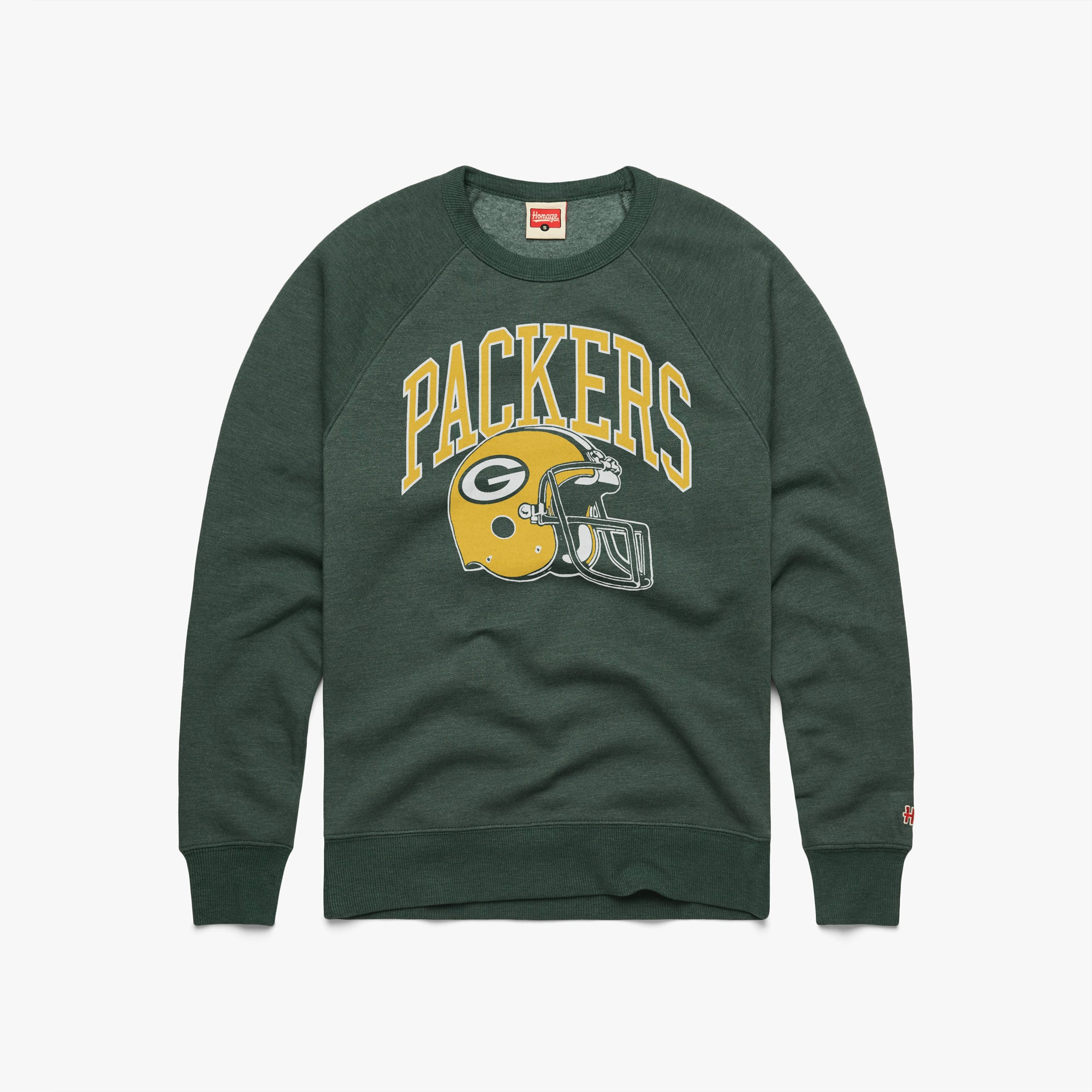 Green Bay Packers Helmet Crewneck 2025 Online