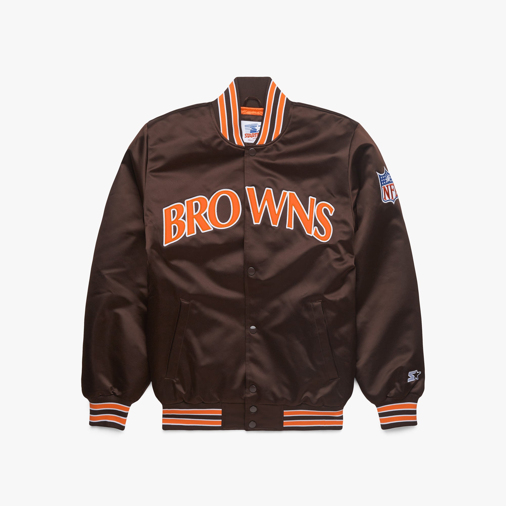 HOMAGE X Starter Browns Arch Heavyweight Satin Jacket Discount Original