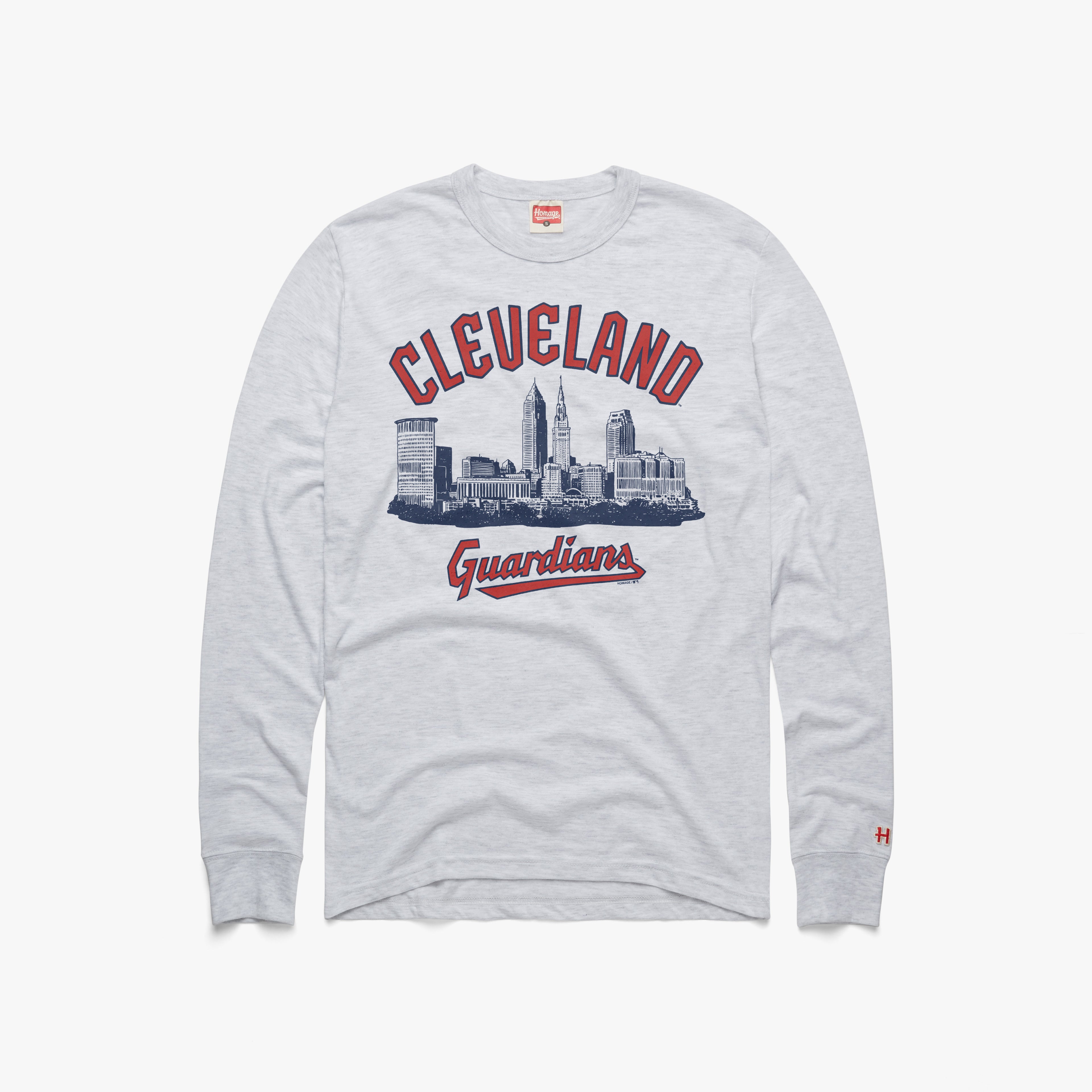 Cleveland Guardians Skyline Long Sleeve Tee High Quality For Sale