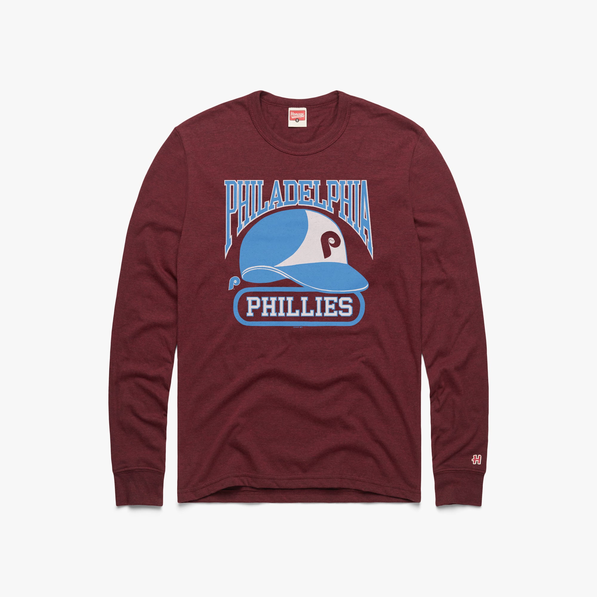 Philadelphia Phillies Helmet Long Sleeve Tee Cheap New Styles