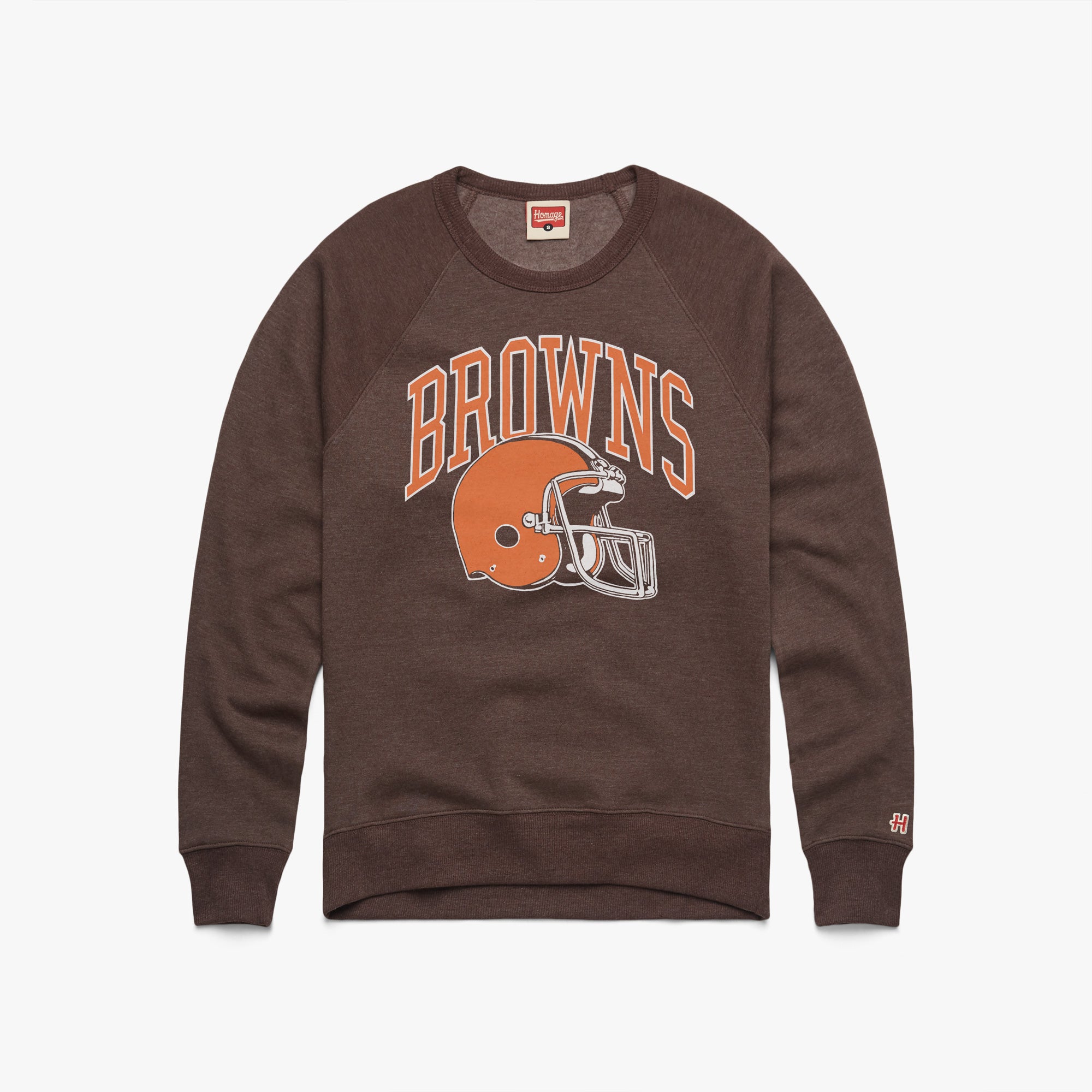 Cleveland Browns Helmet Retro Crewneck Discount Store