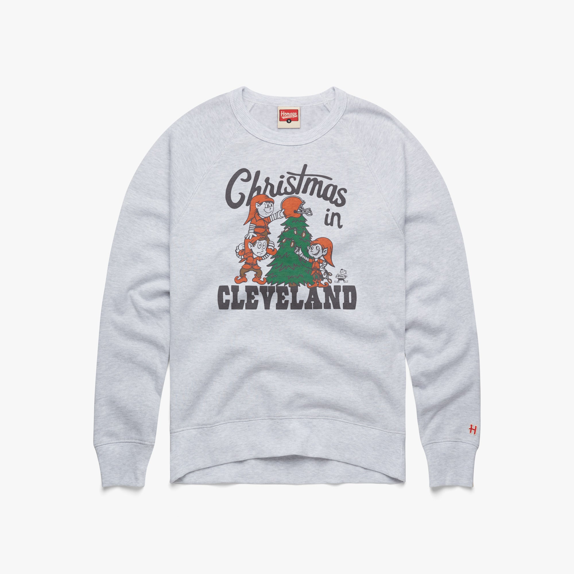 Browns Christmas In Cleveland Crewneck Online Online Cheap Online