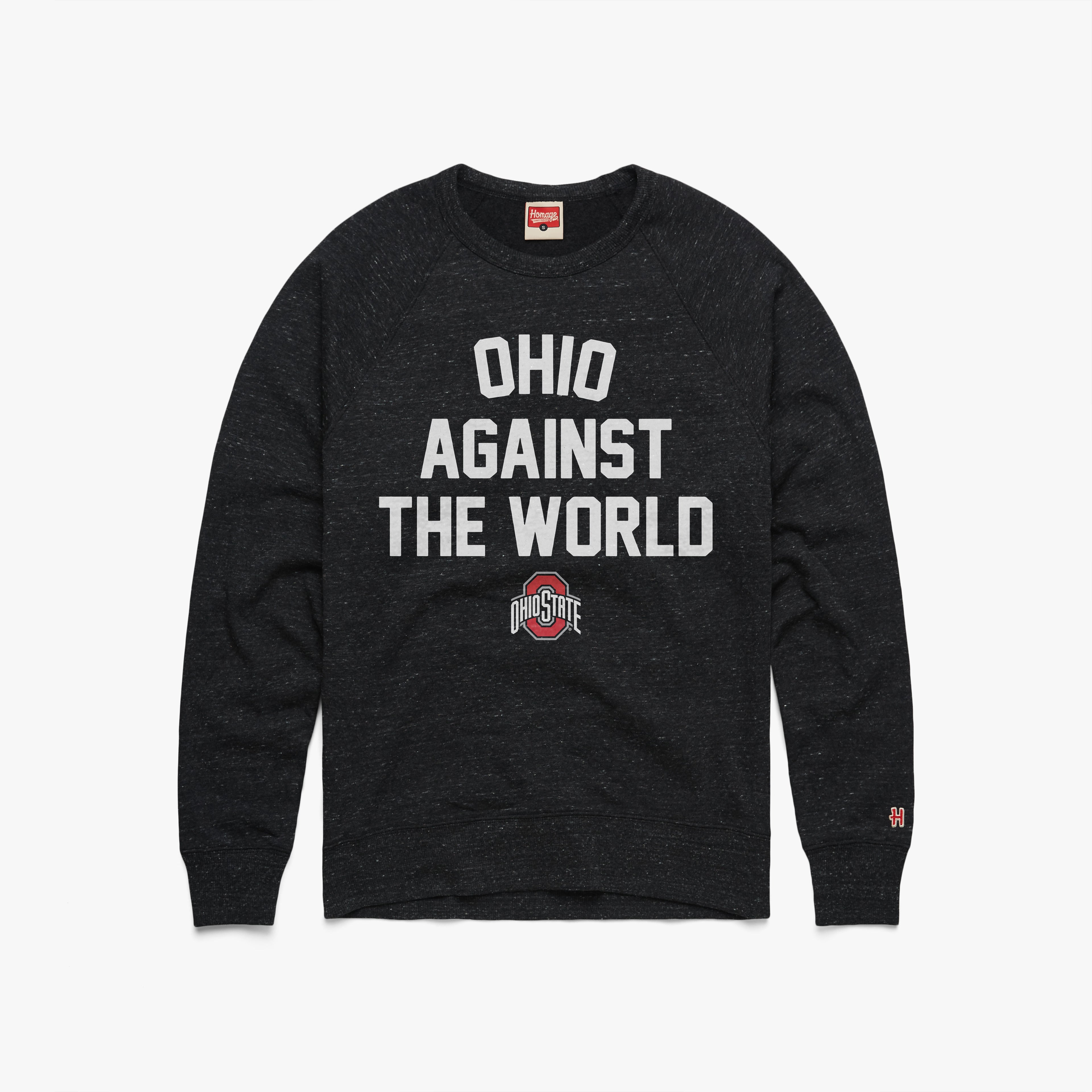 Ohio Against The World x Ohio State Buckeyes Crewneck Free Shipping Pices