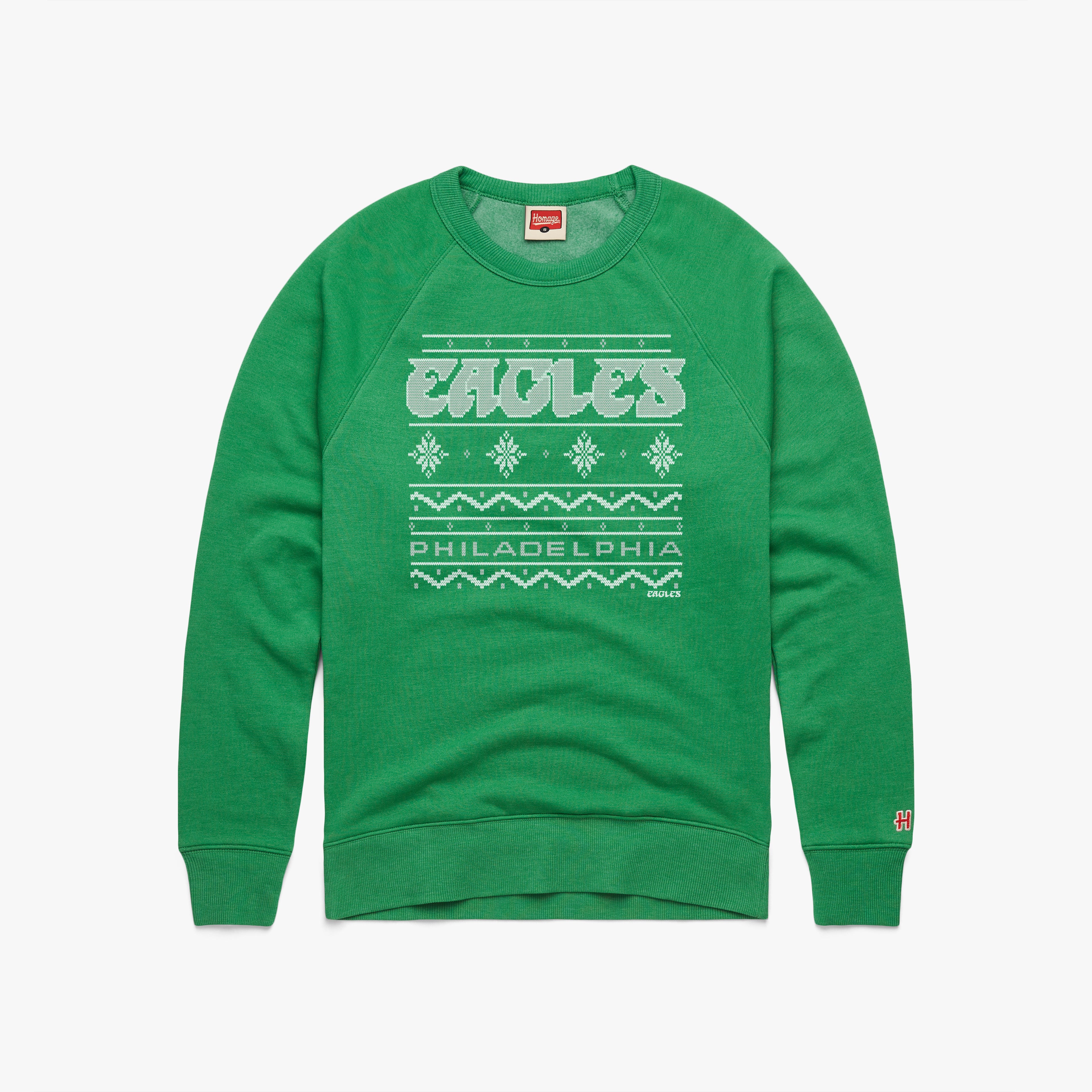 Philadelphia Eagles Holiday Crewneck Free Shipping Get Authentic