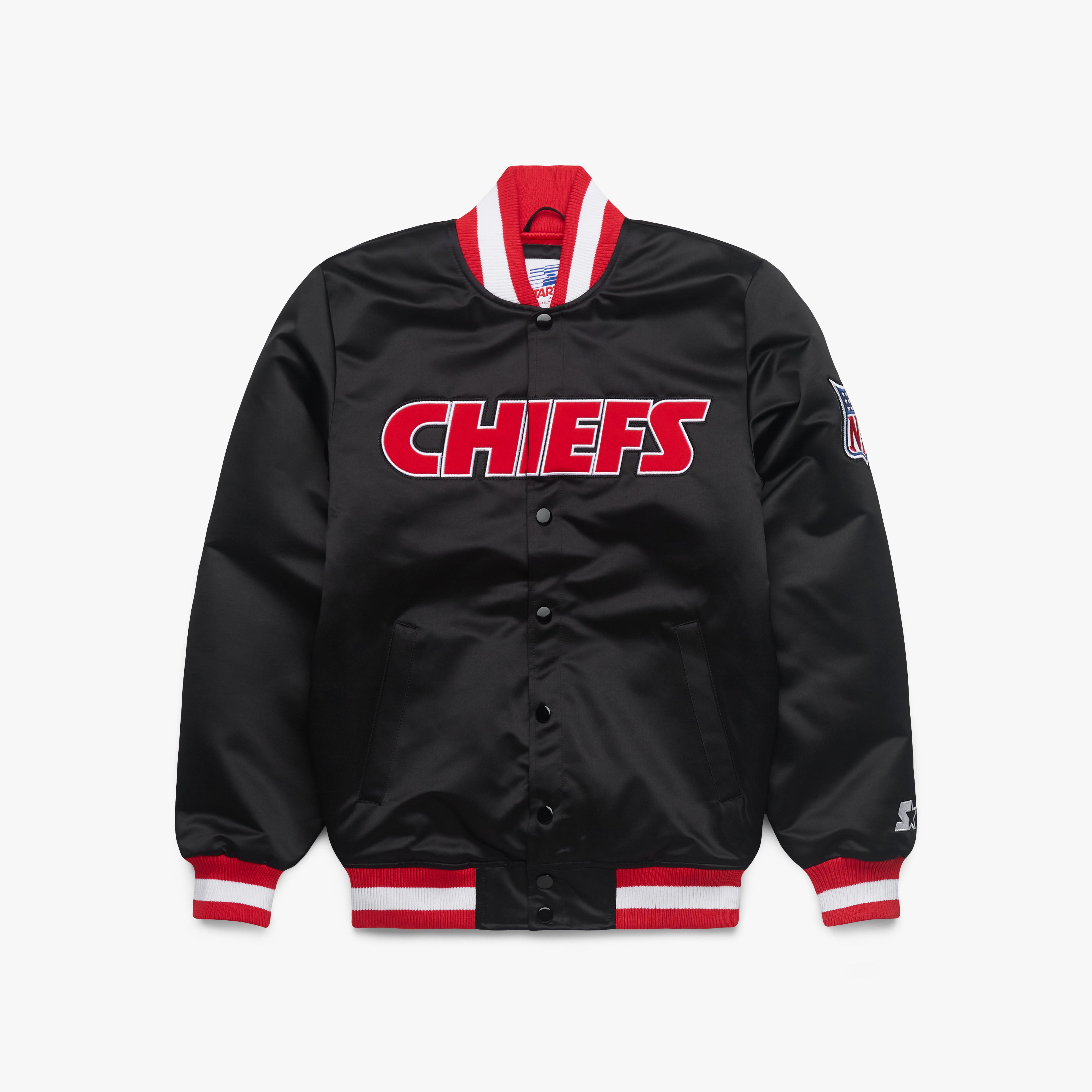 HOMAGE x Starter Chiefs Blackout Heavyweight Satin Jacket Get To Buy For Sale