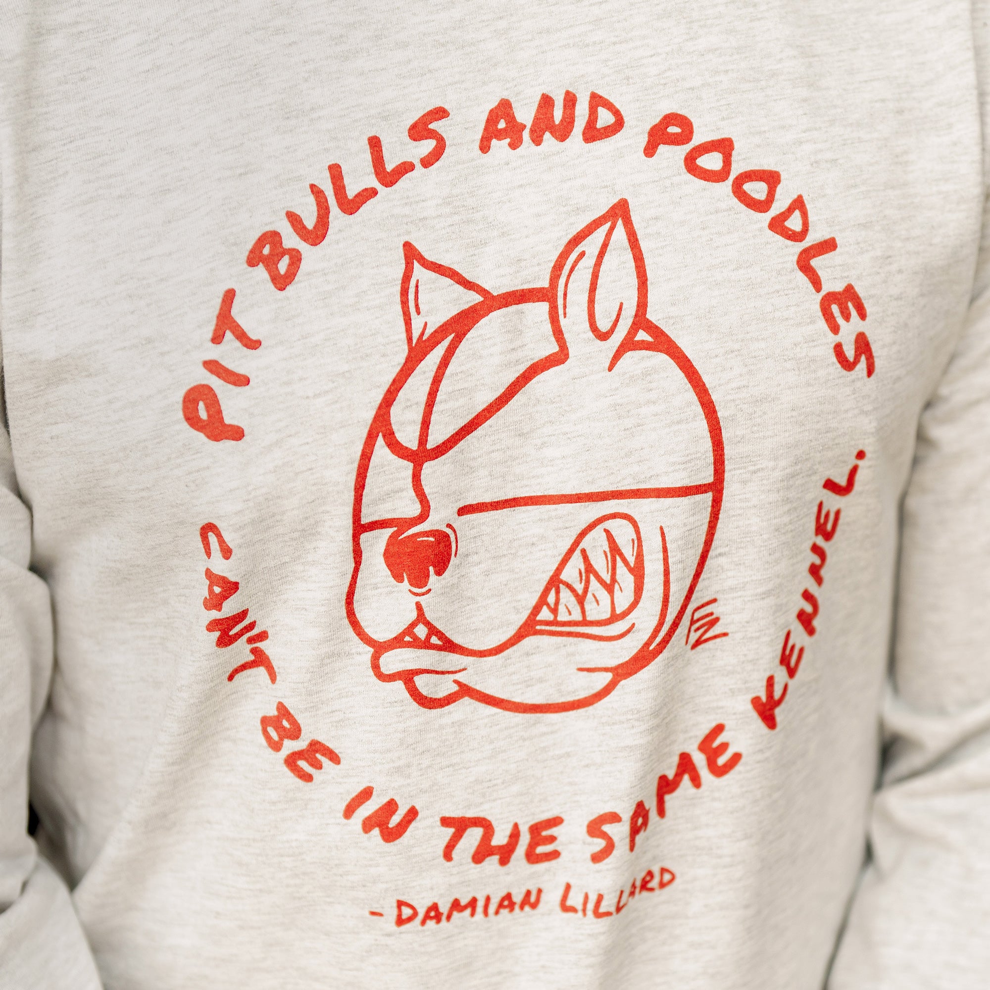 Pit Bulls And Poodles Damian Lillard Long Sleeve Tee Clearance Online Fake