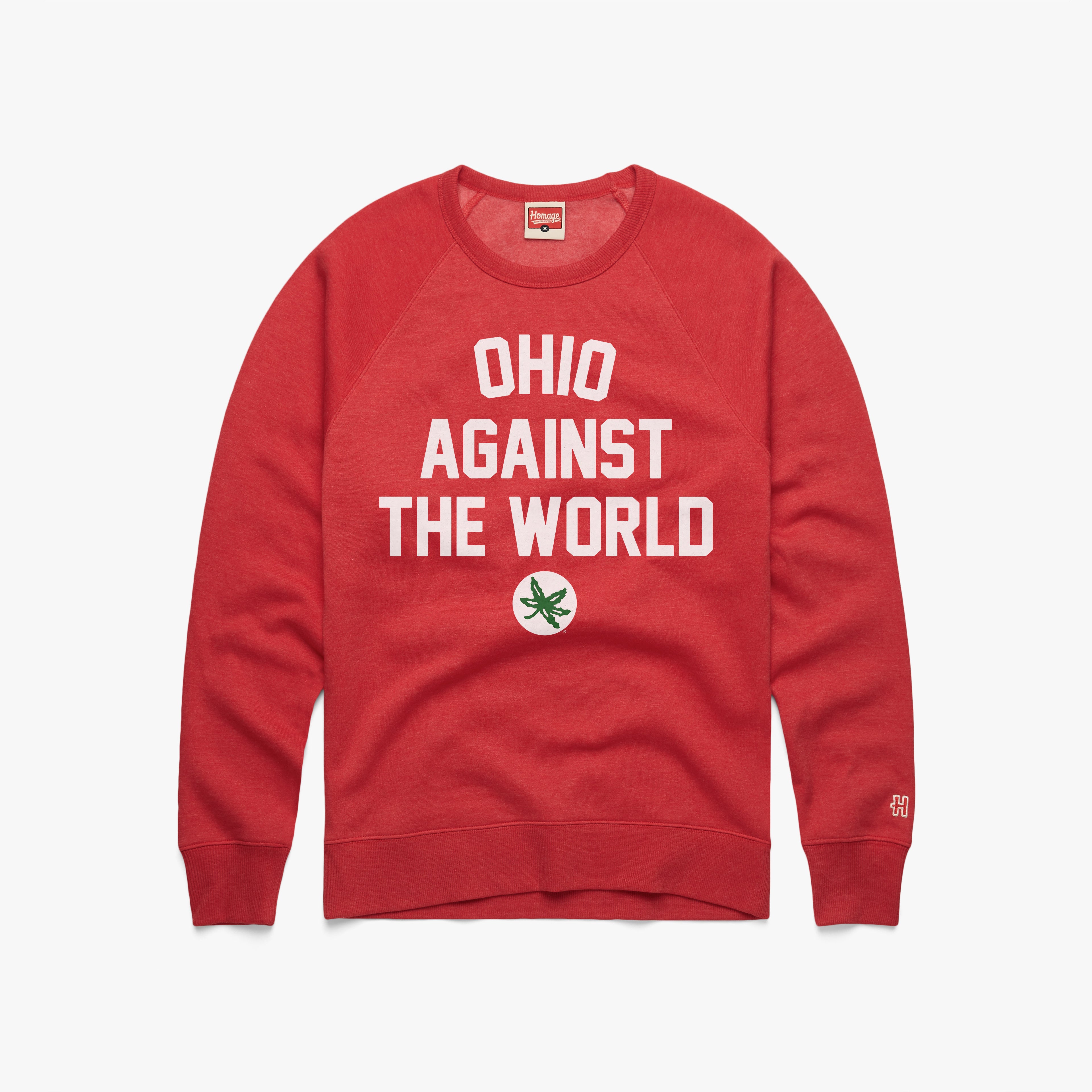 Ohio Against The World x Ohio State Buckeye Leaf Crewneck Fashionable Cheap Online