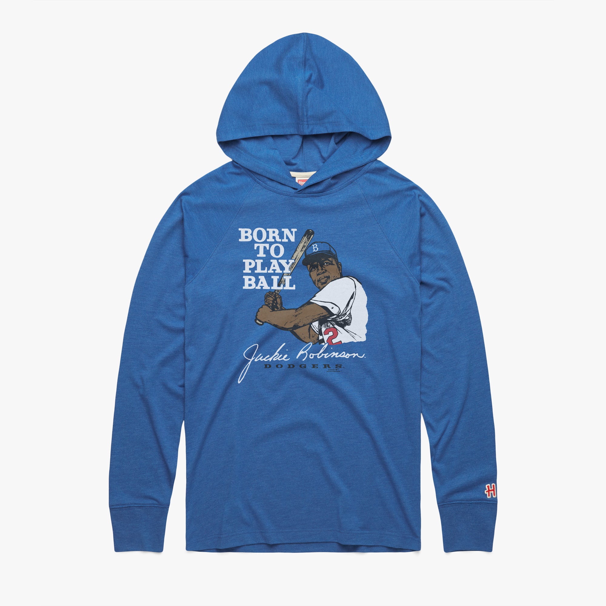 Jackie Robinson Born To Play Ball Lightweight Hoodie Outlet Best Sale