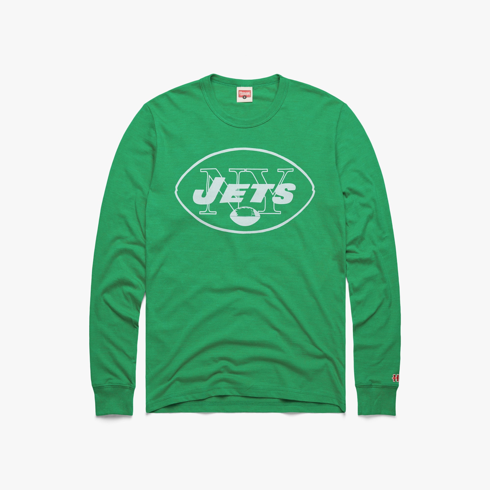 New York Jets Alt Logo '64 Long Sleeve Tee Free Shipping For Sale