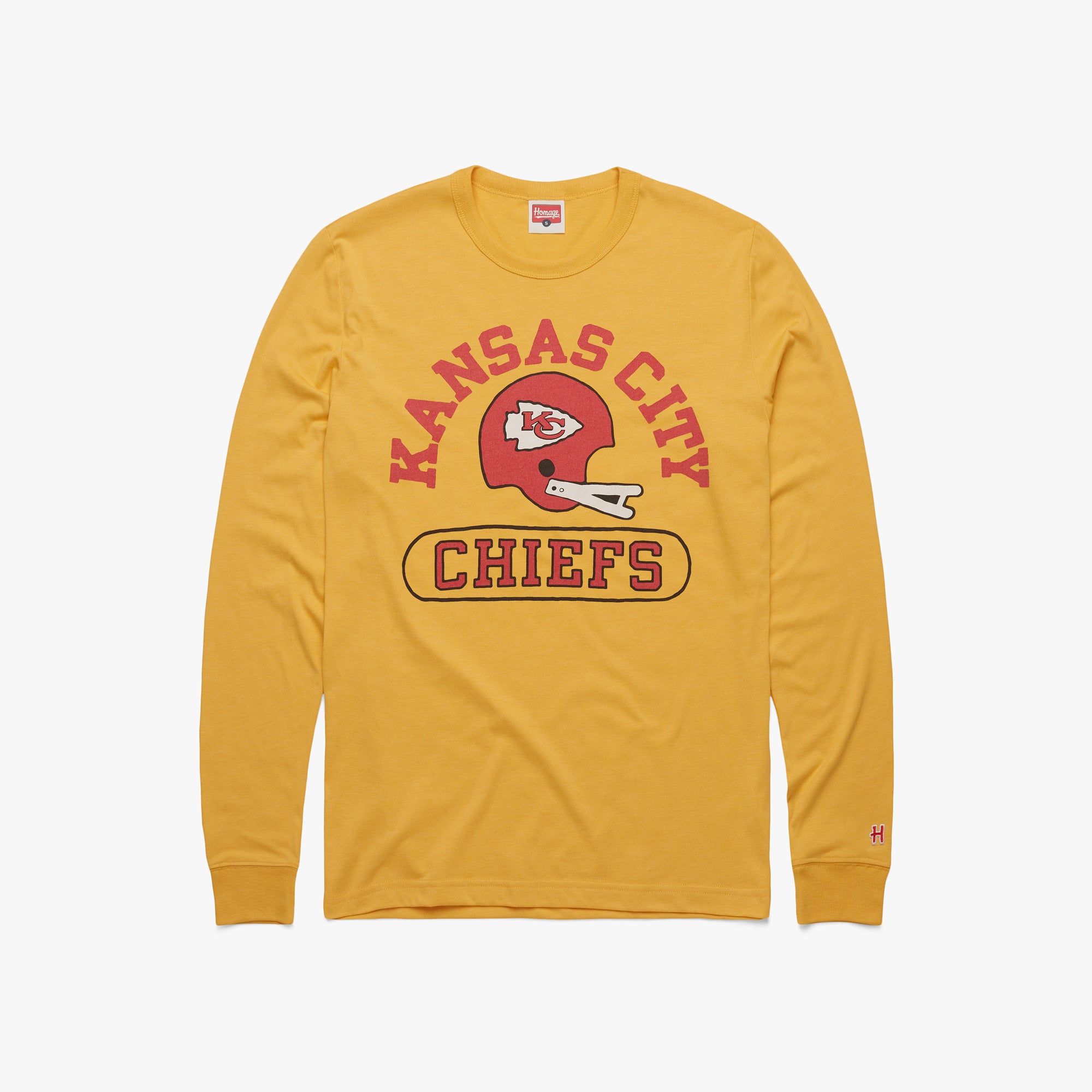 Kansas City Chiefs Throwback Helmet Long Sleeve Tee Ost Release Dates