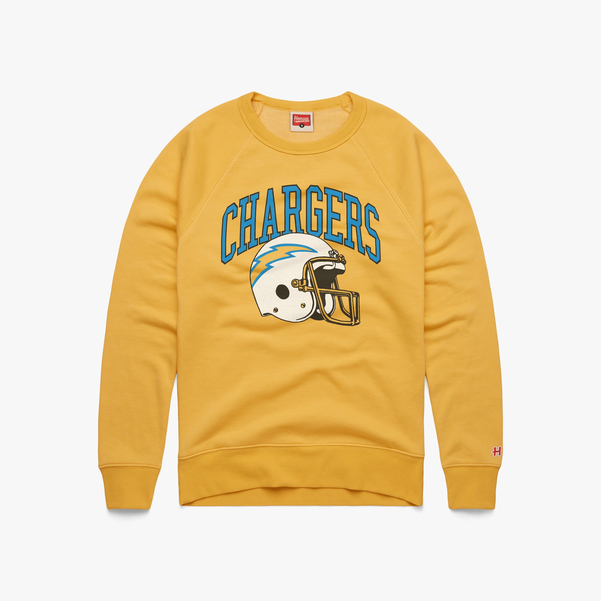 Los Angeles Chargers Helmet Retro Crewneck Shipping Outlet Store Online