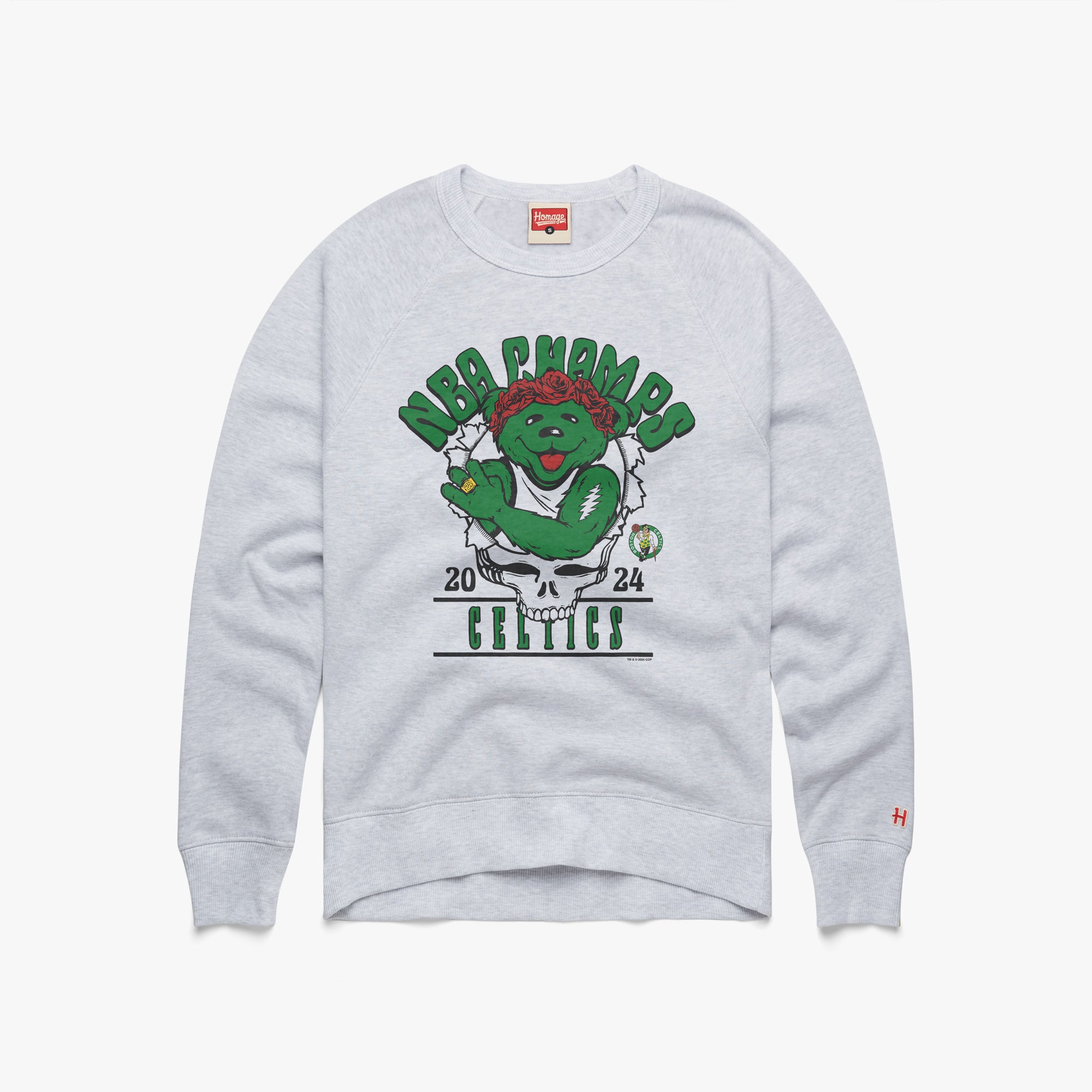 NBA x Grateful Dead 2024 Champs Celtics Crewneck Geniue Stockist