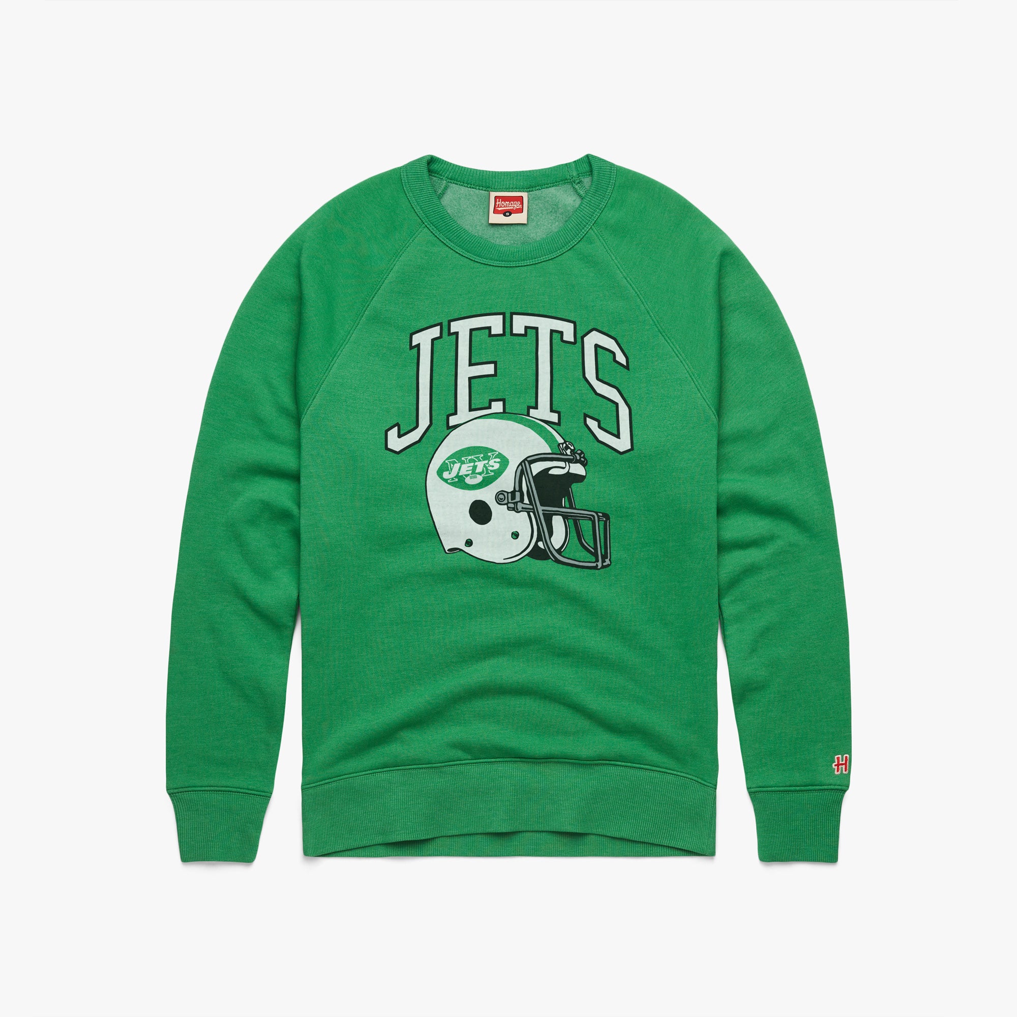 New York Jets Helmet Retro Crewneck Discount Exclusive