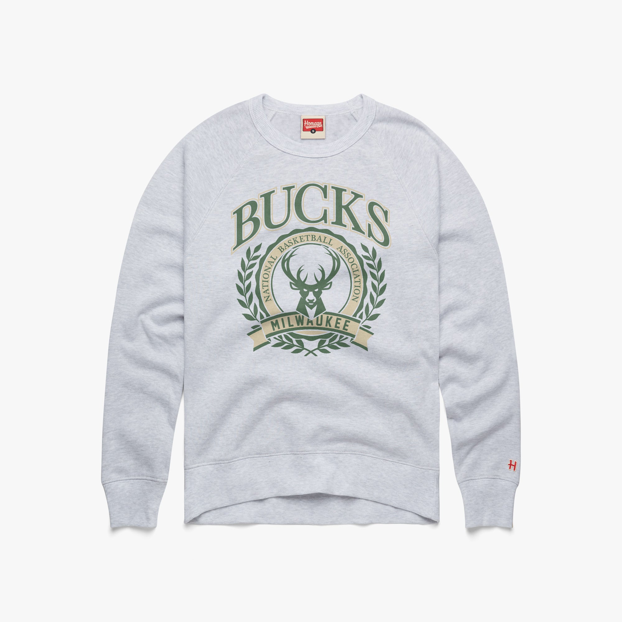 Milwaukee Bucks Crest Crewneck Real For Sale