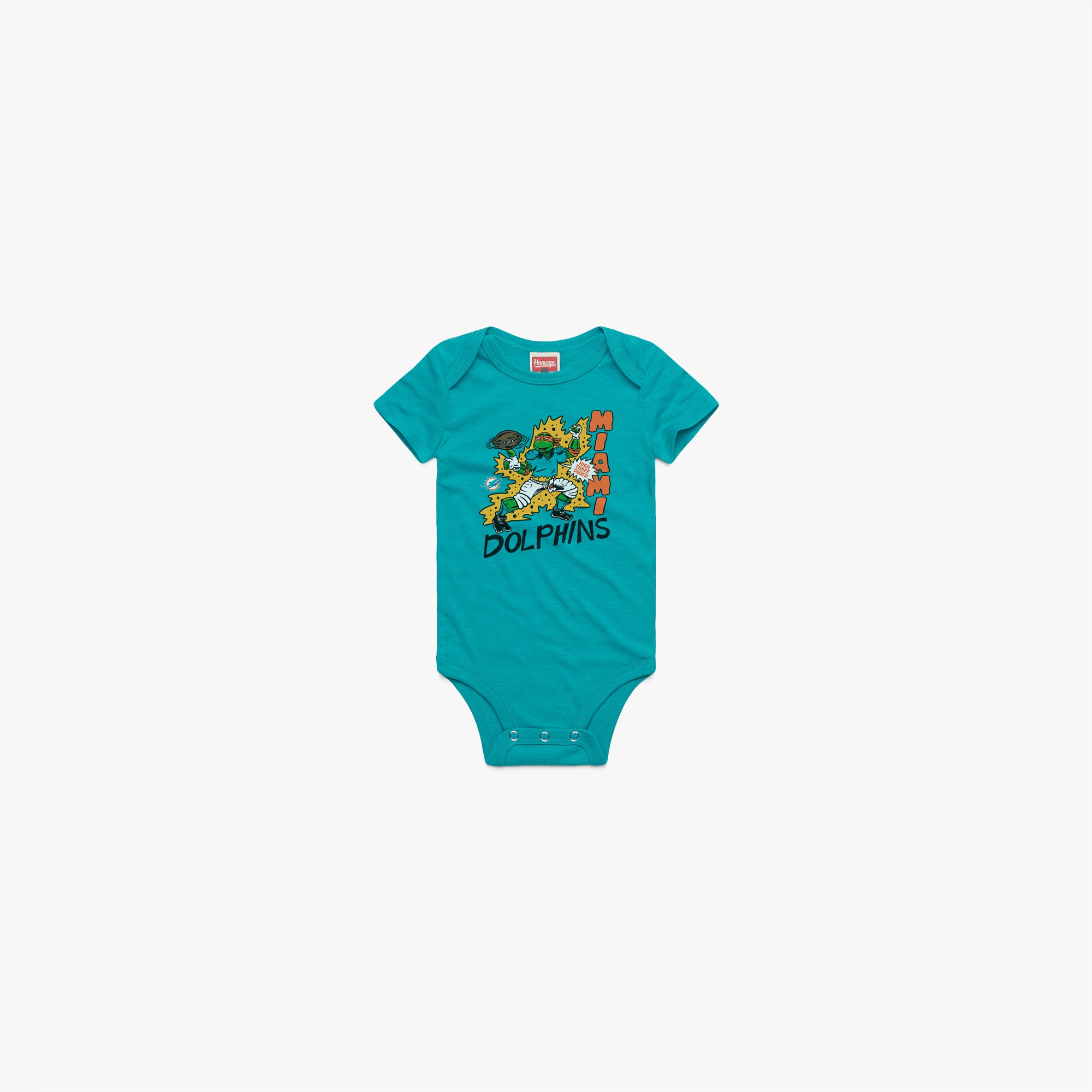 TMNT Michelangelo x Miami Dolphins Baby One Piece View Cheap Pice