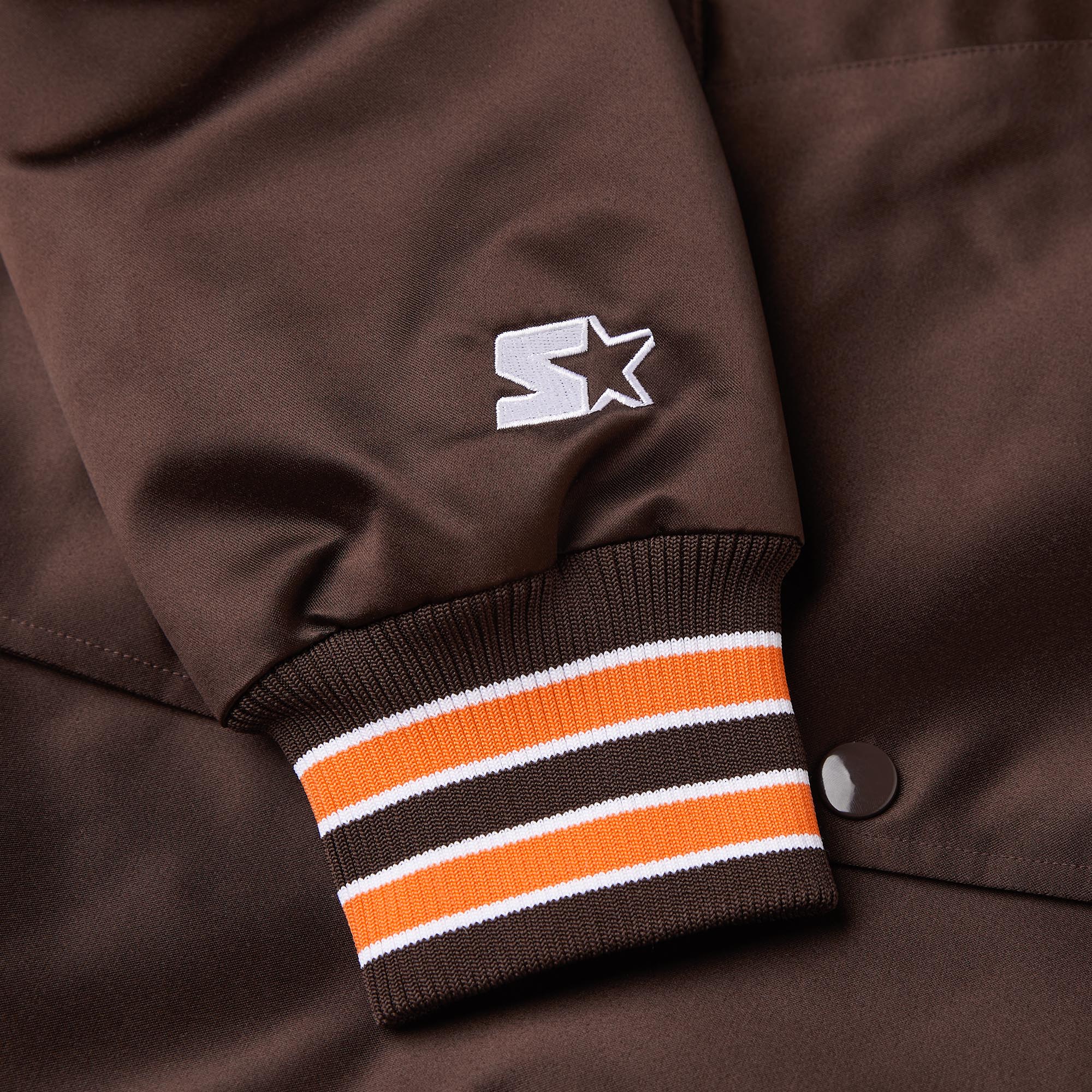 HOMAGE X Starter Browns Arch Heavyweight Satin Jacket Discount Original