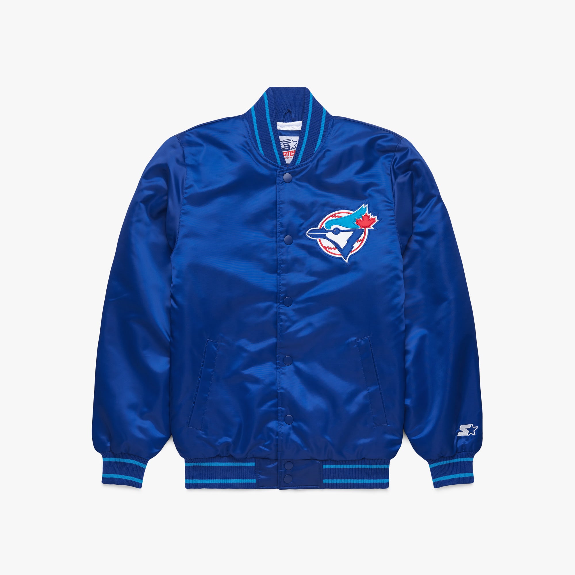 HOMAGE X Starter Blue Jays Satin Jacket Real For Sale