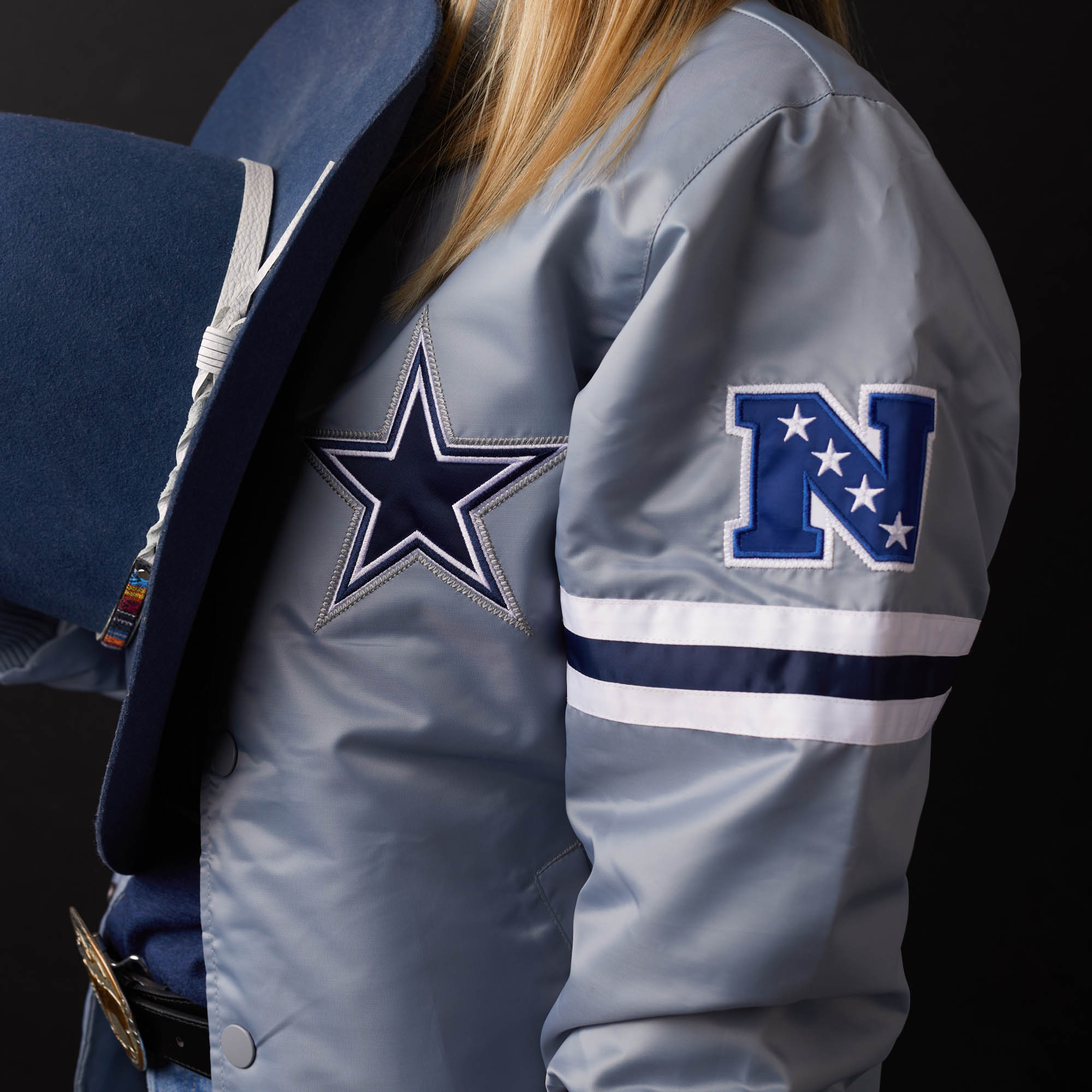 HOMAGE X Starter Cowboys Satin Jacket Clearance 2025