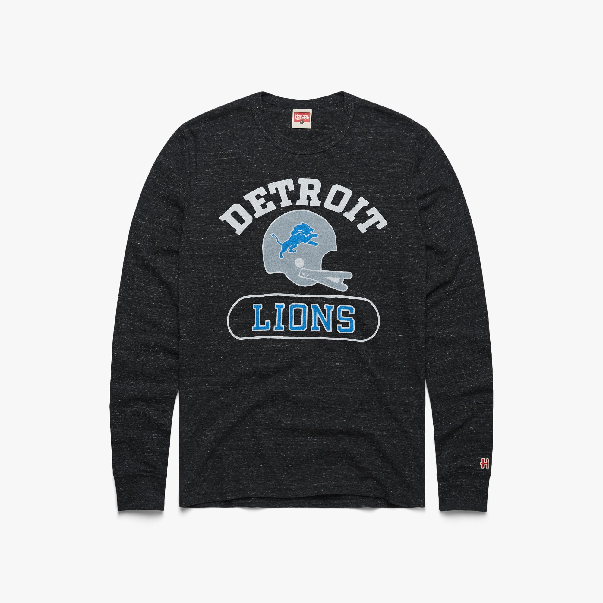 Detroit Lions Throwback Helmet Long Sleeve Tee Discount Inexpensive