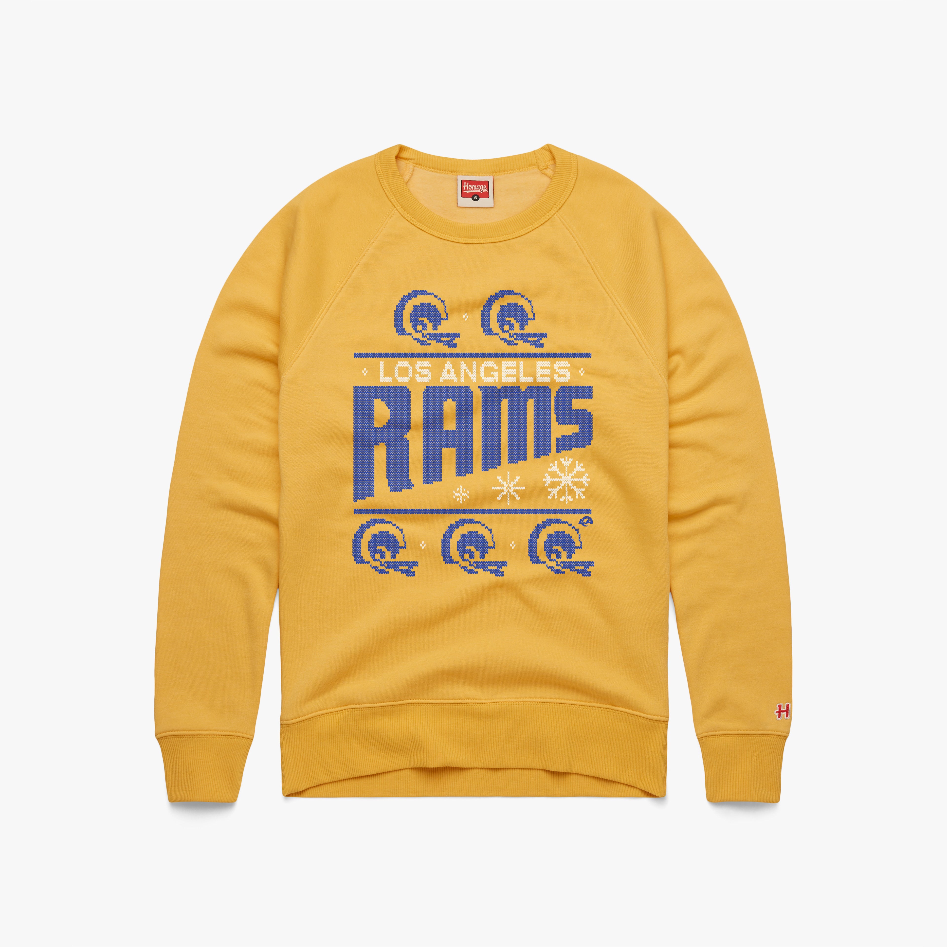 Los Angeles Rams Holiday Crewneck Free Shipping Best Seller