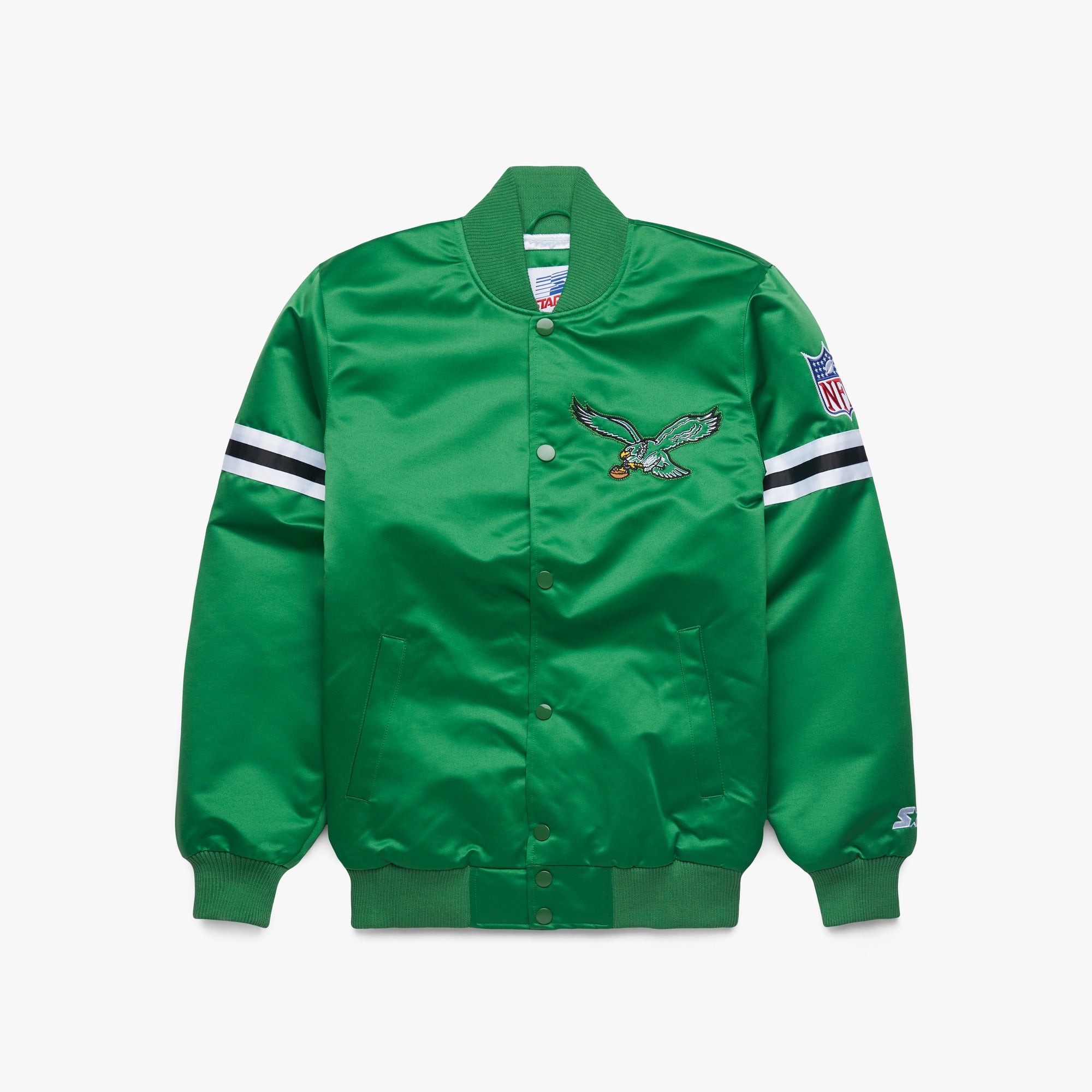 HOMAGE X Starter Eagles Heavyweight Satin Jacket Get Authentic For Sale