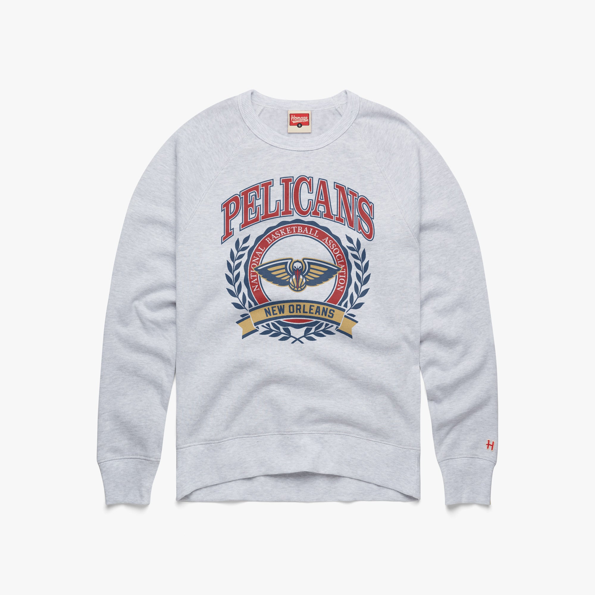 New Orleans Pelicans Crest Crewneck Cheap Sale 2025 Unisex