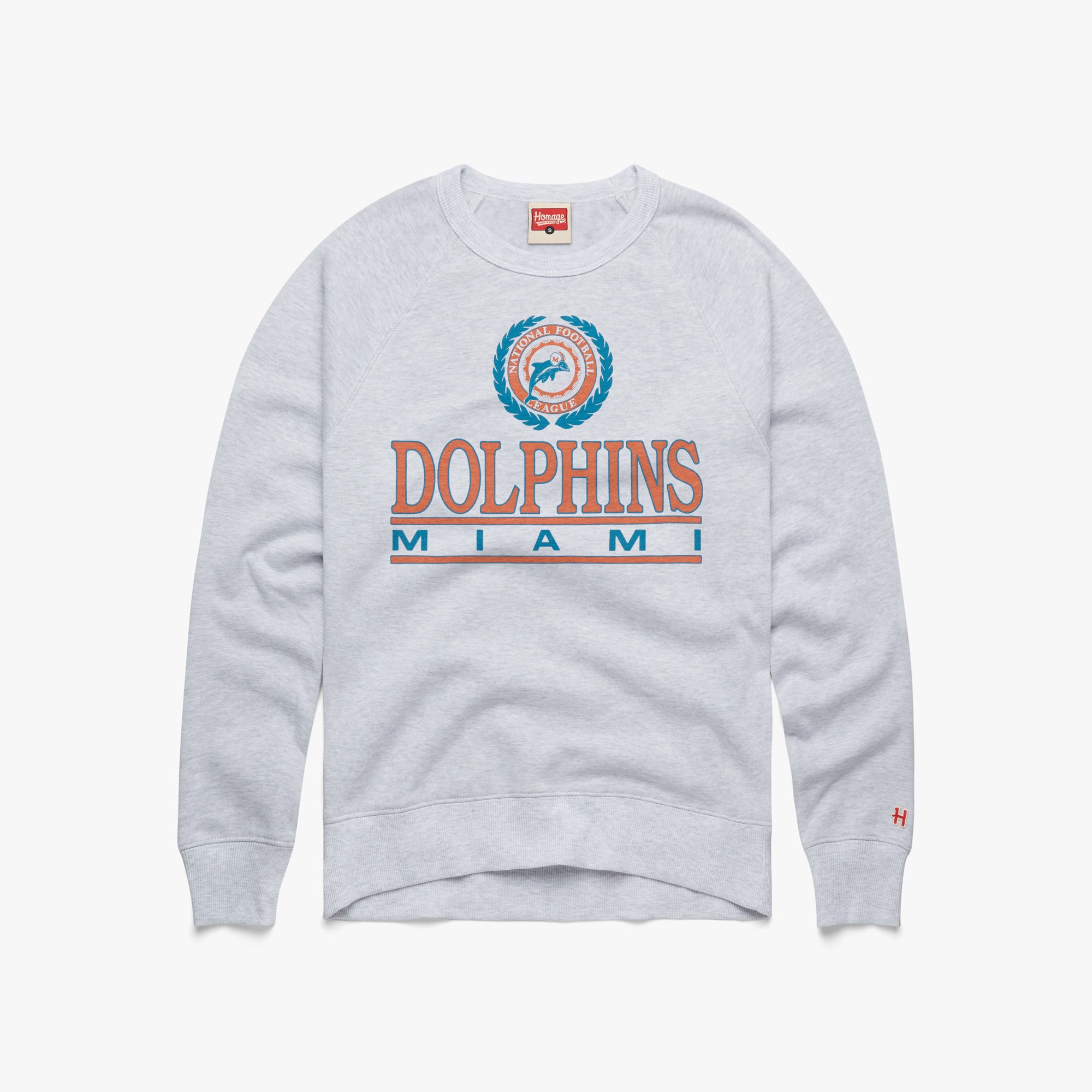 Miami Dolphins Crest Crewneck Fashionable For Sale