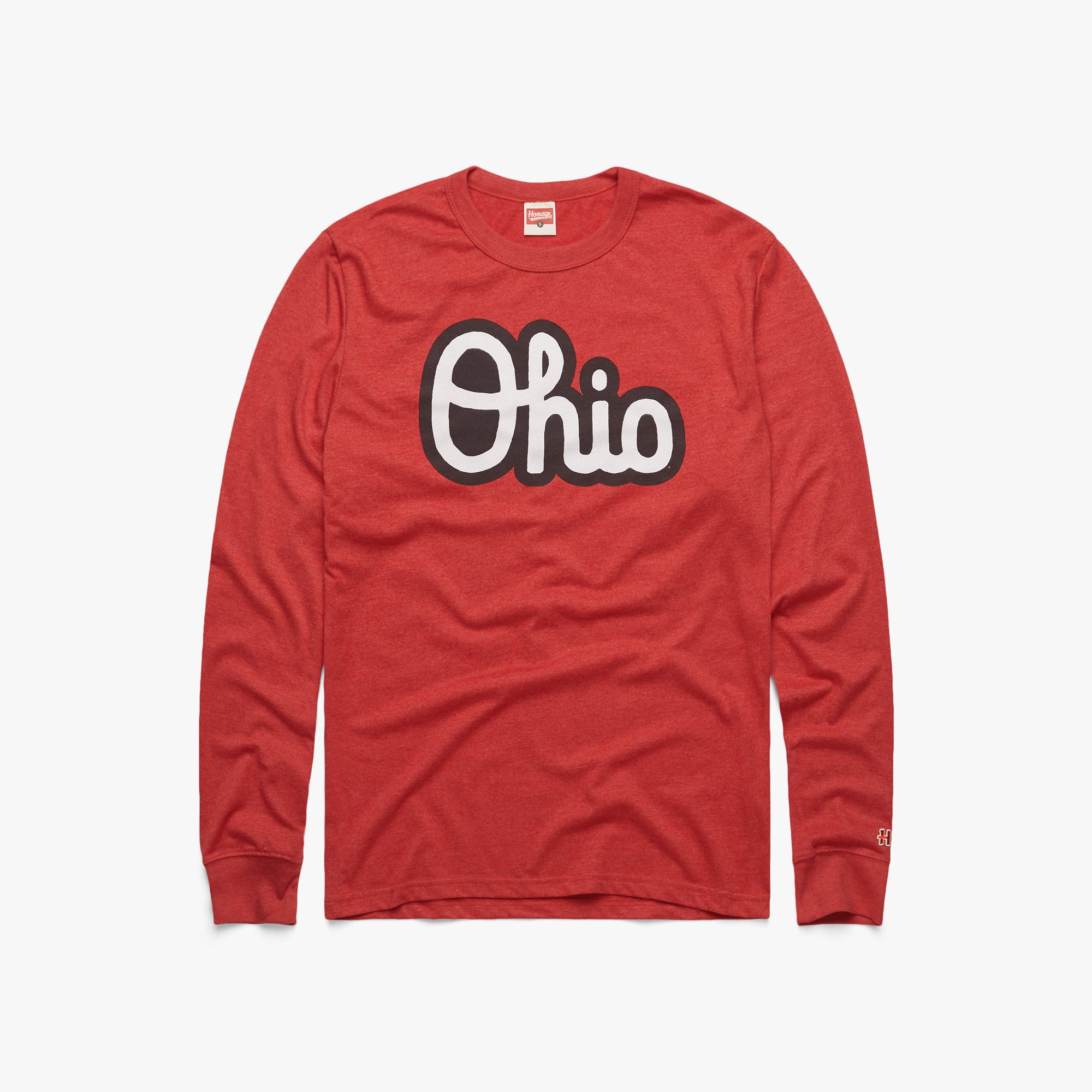 Script Ohio Outline Long Sleeve Tee Cheap Hot Sale