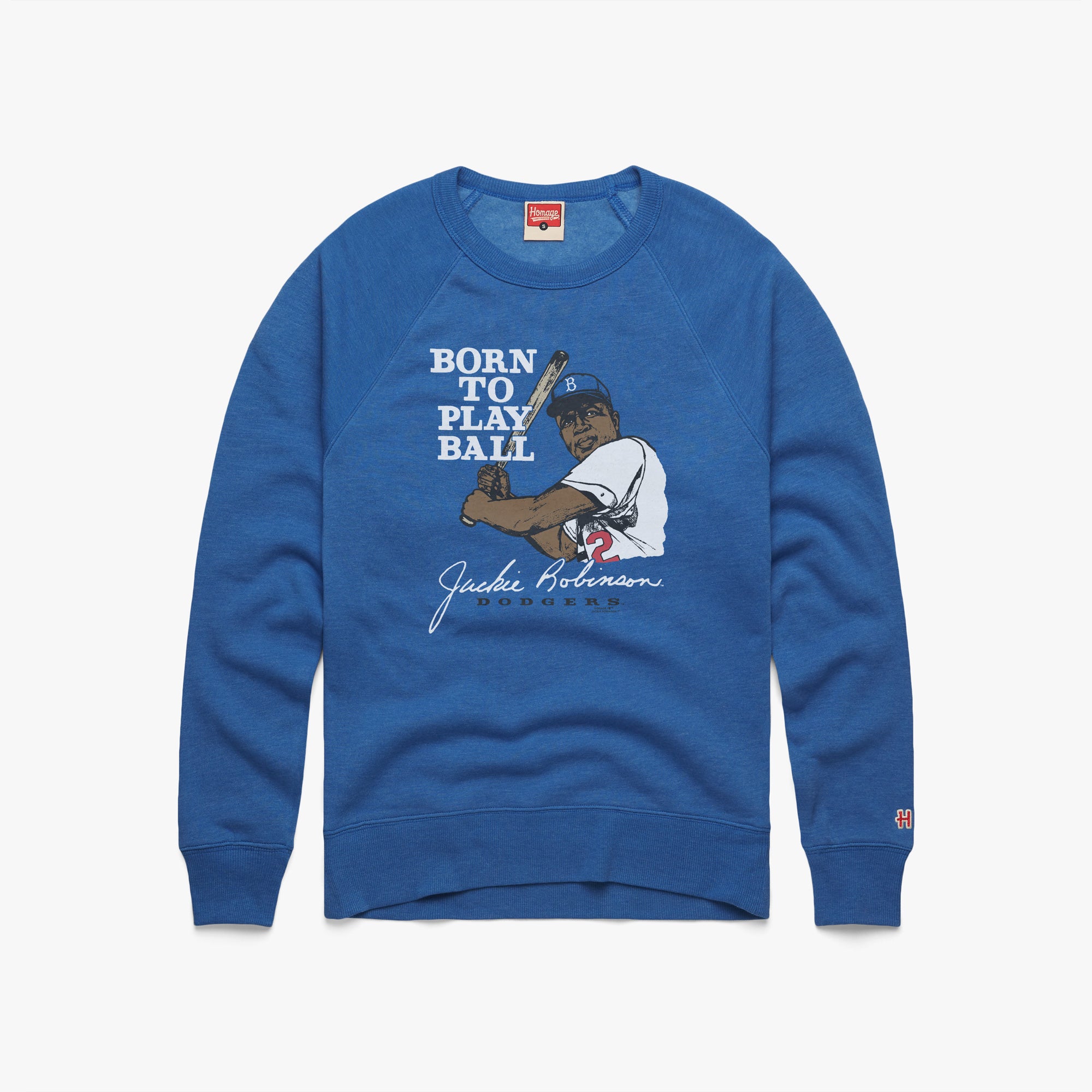 Jackie Robinson Born To Play Ball Crewneck Sast Sale Online