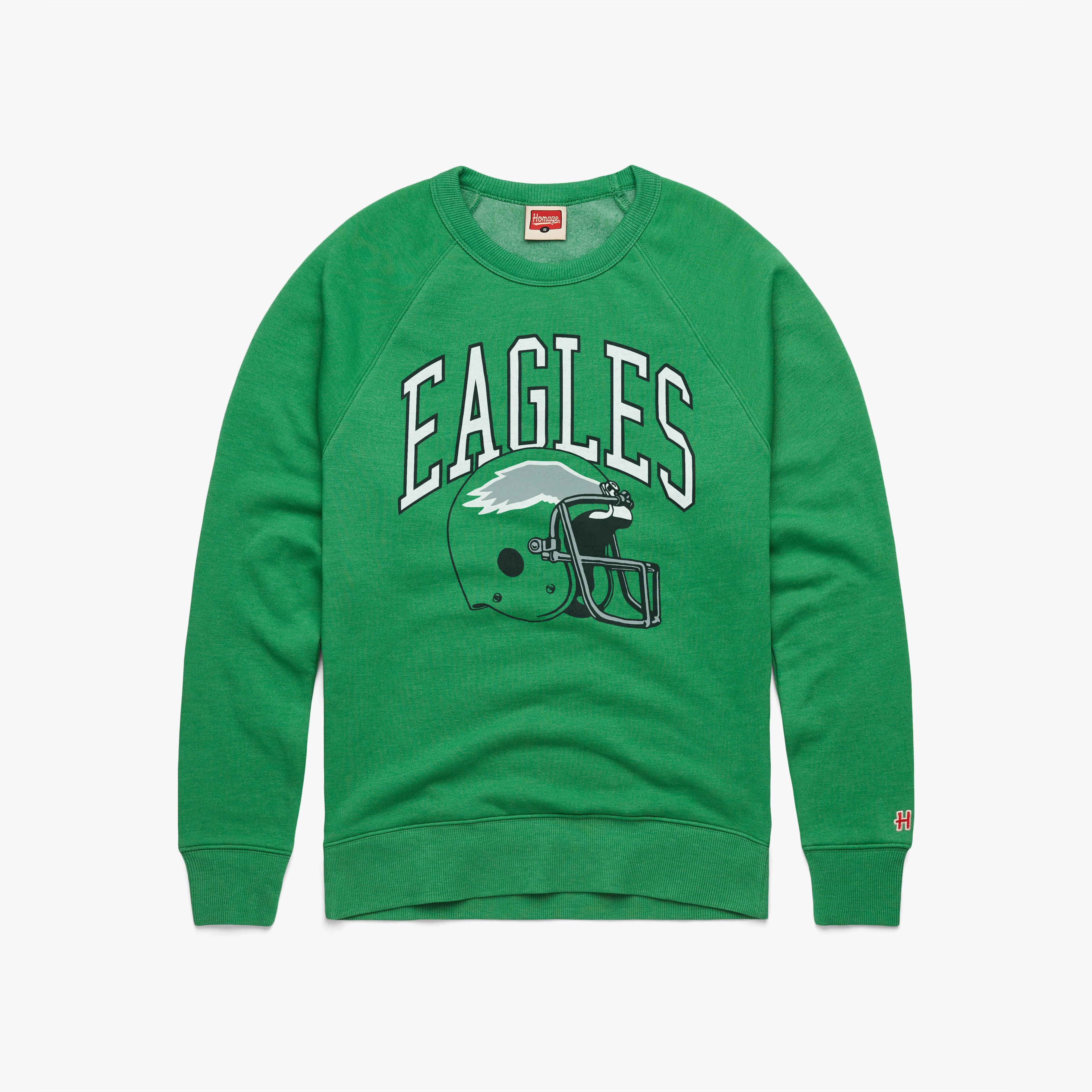 Philadelphia Eagles Helmet Retro Crewneck Cheap Pice Top Quality