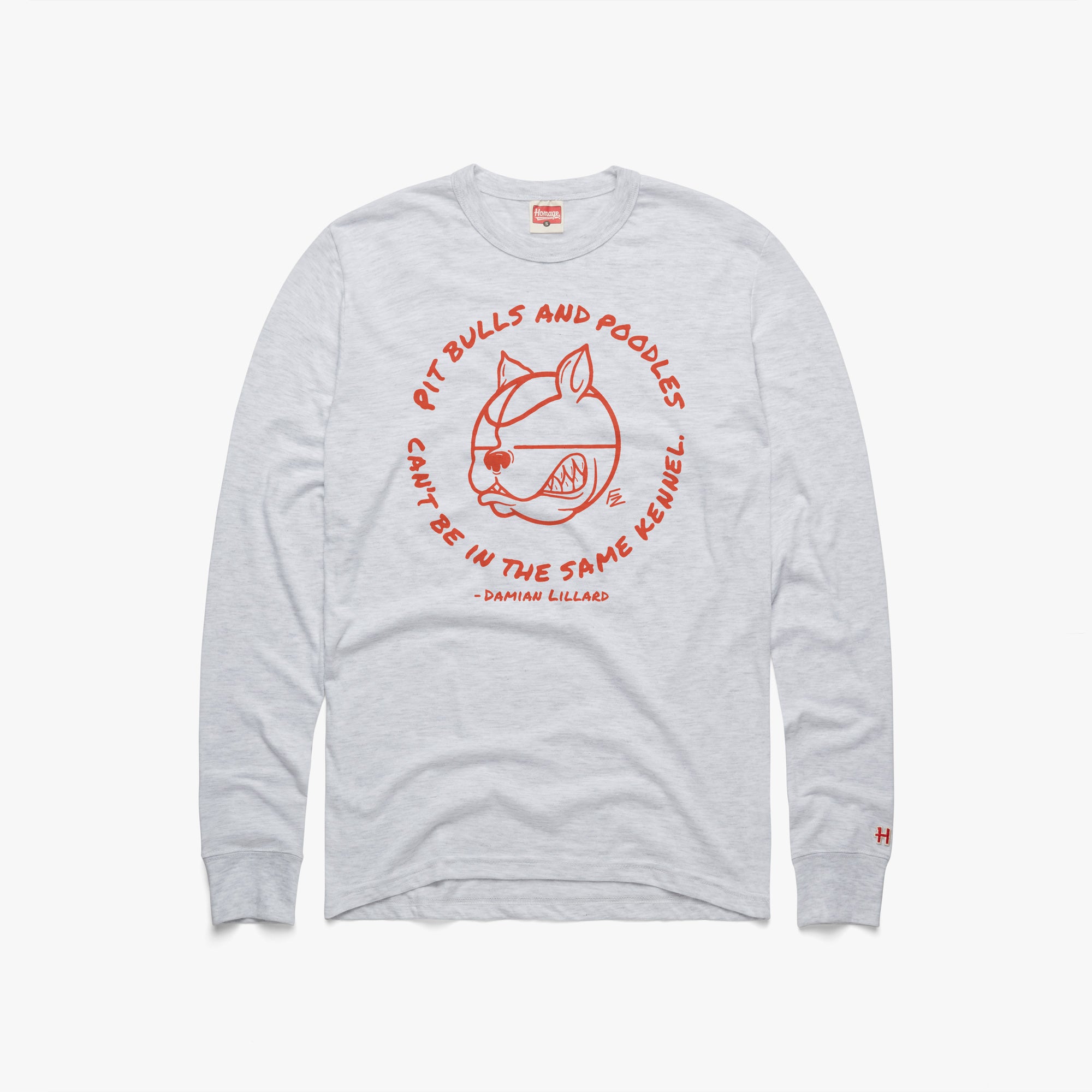 Pit Bulls And Poodles Damian Lillard Long Sleeve Tee Clearance Online Fake