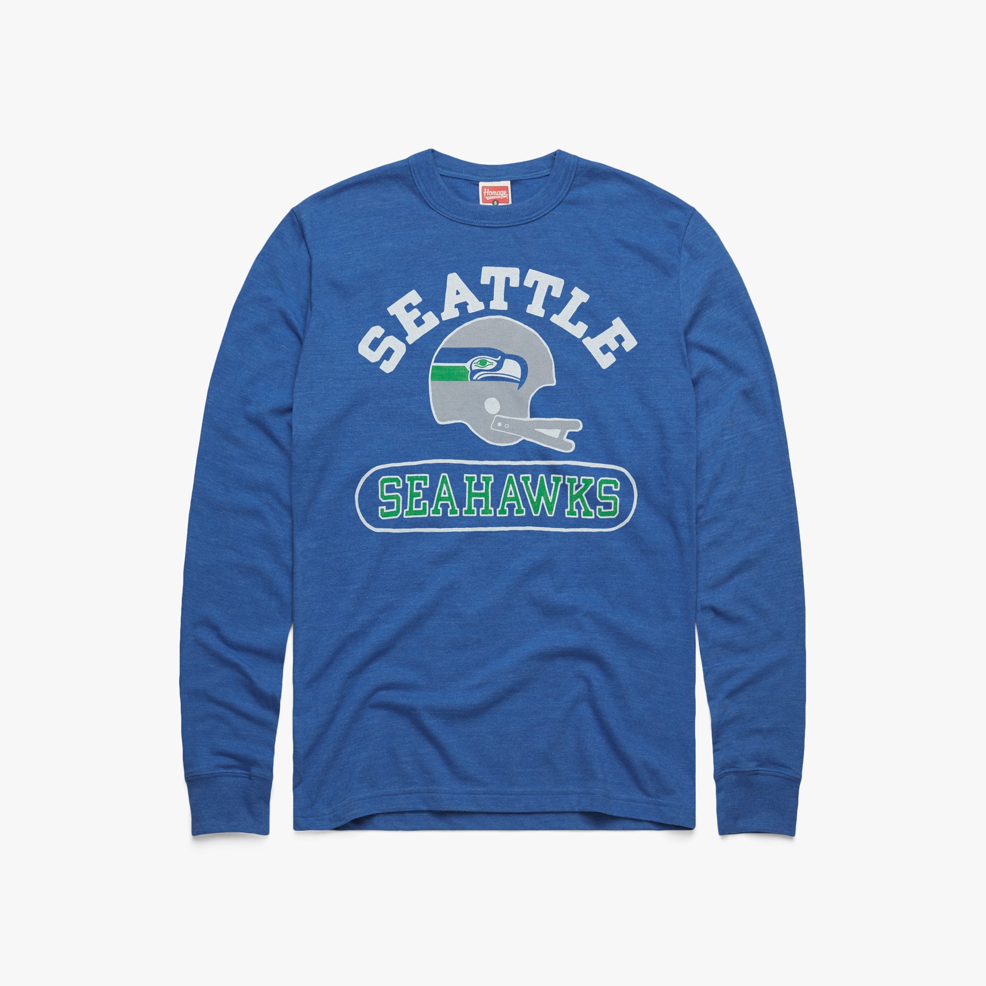 Seattle Seahawks Throwback Helmet Long Sleeve Tee 2025 Unisex Online