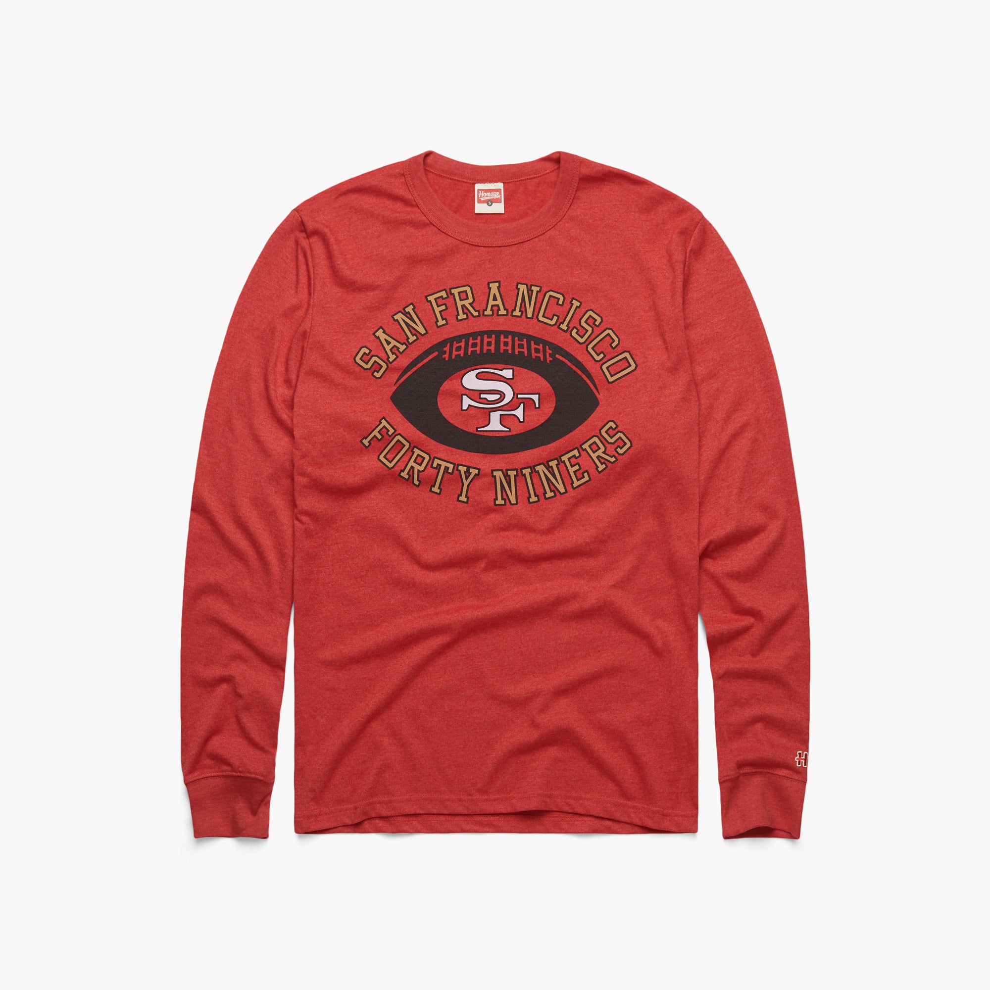 San Francisco 49ers Pigskin Long Sleeve Tee Cheap Sale Looking For