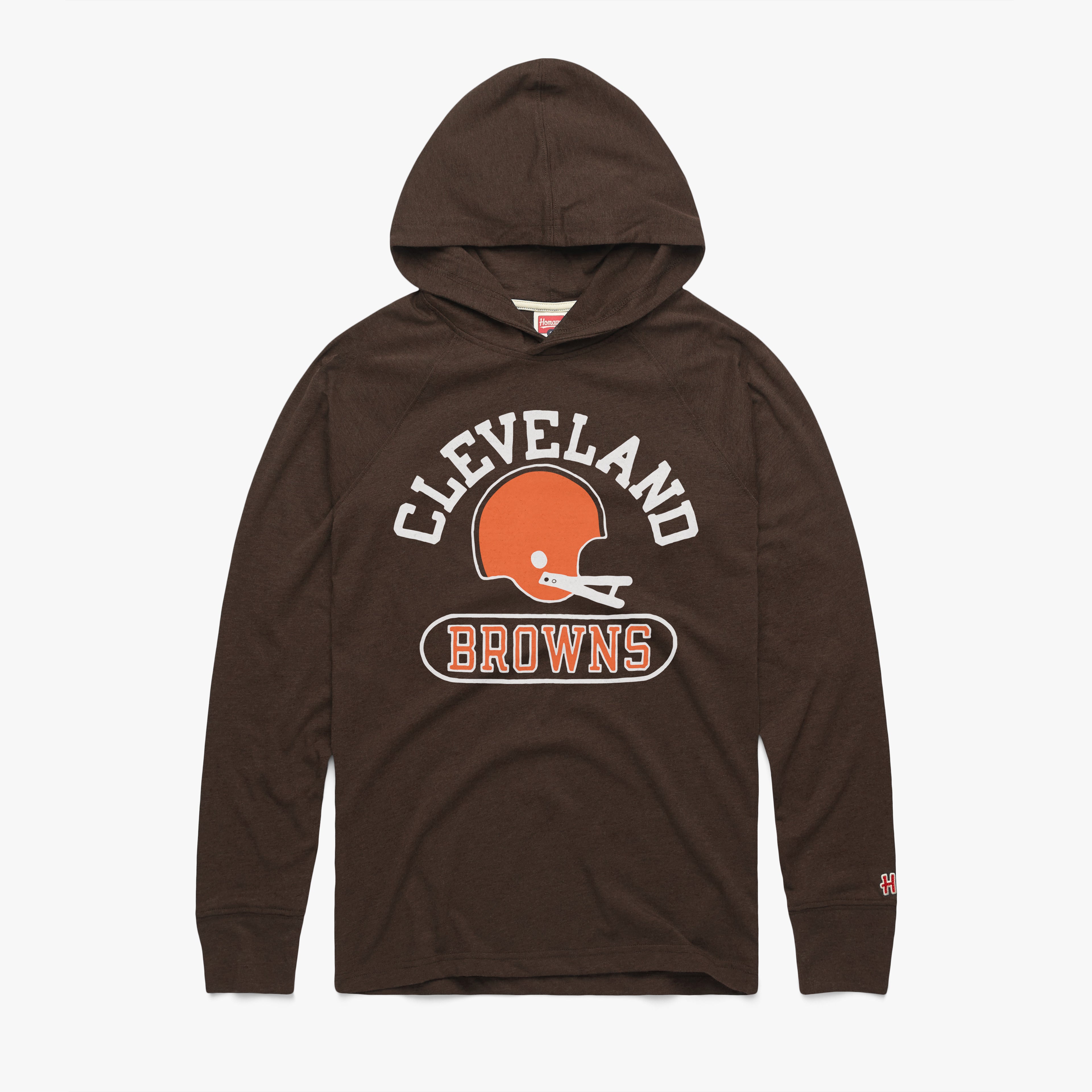 Cleveland Browns Throwback Helmet Lightweight Hoodie Geniue Stockist Cheap Online