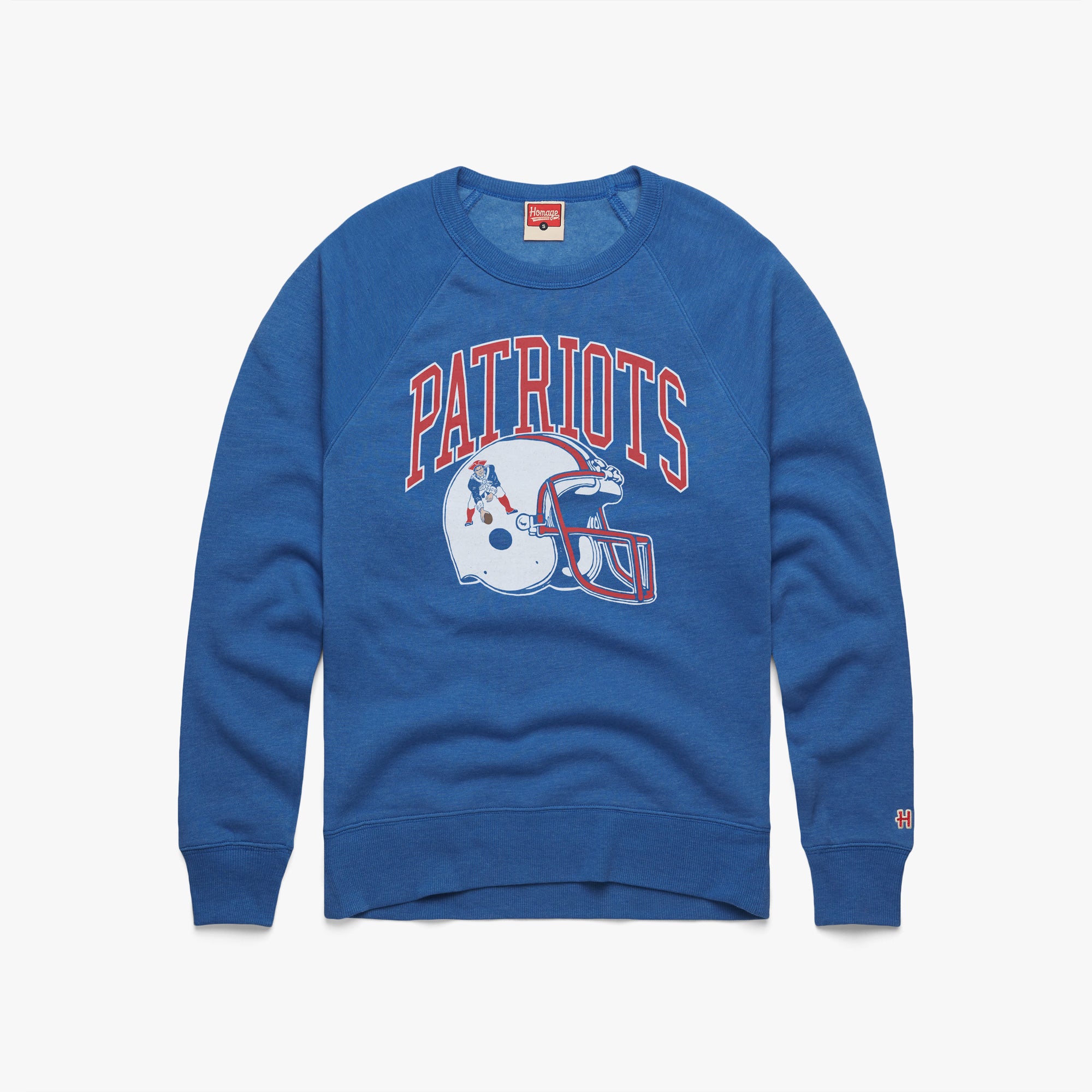 New England Patriots Helmet Retro Crewneck Cheap Sale