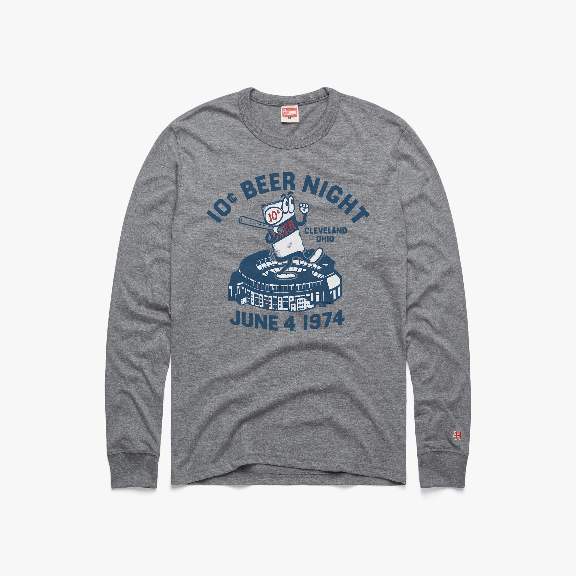 10 Cent Beer Night Cleveland Ohio Long Sleeve Tee 2025 Newest Sale Online