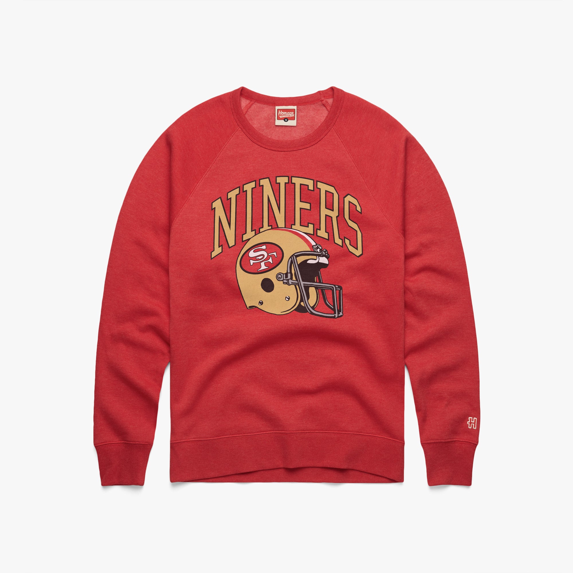 San Francisco 49ers Helmet Retro Crewneck Outlet Original