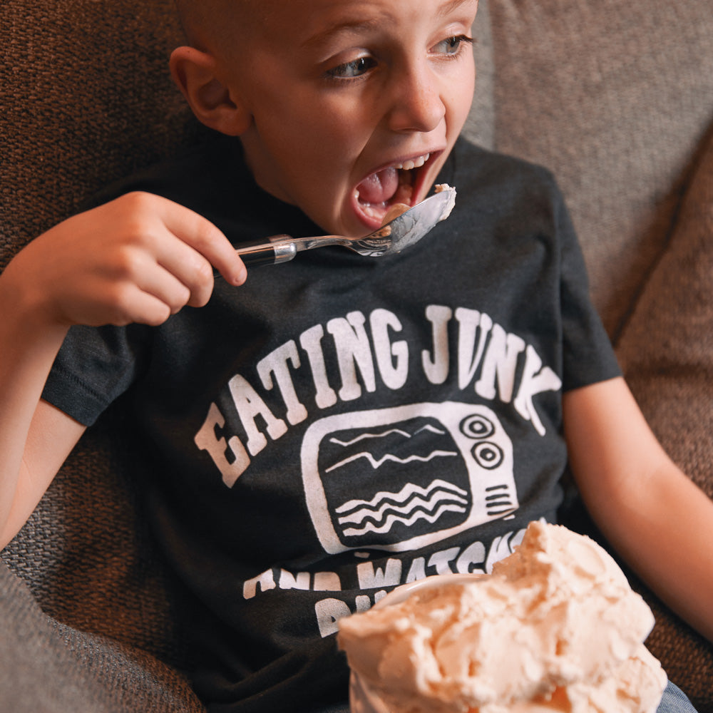 Youth Eating Junk And Watching Rubbish Cheap Pice For Sale